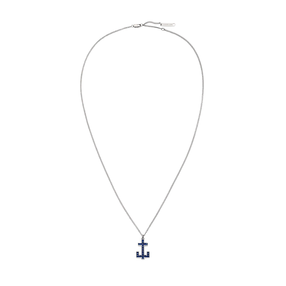 Men's Anchr Necklace Silver