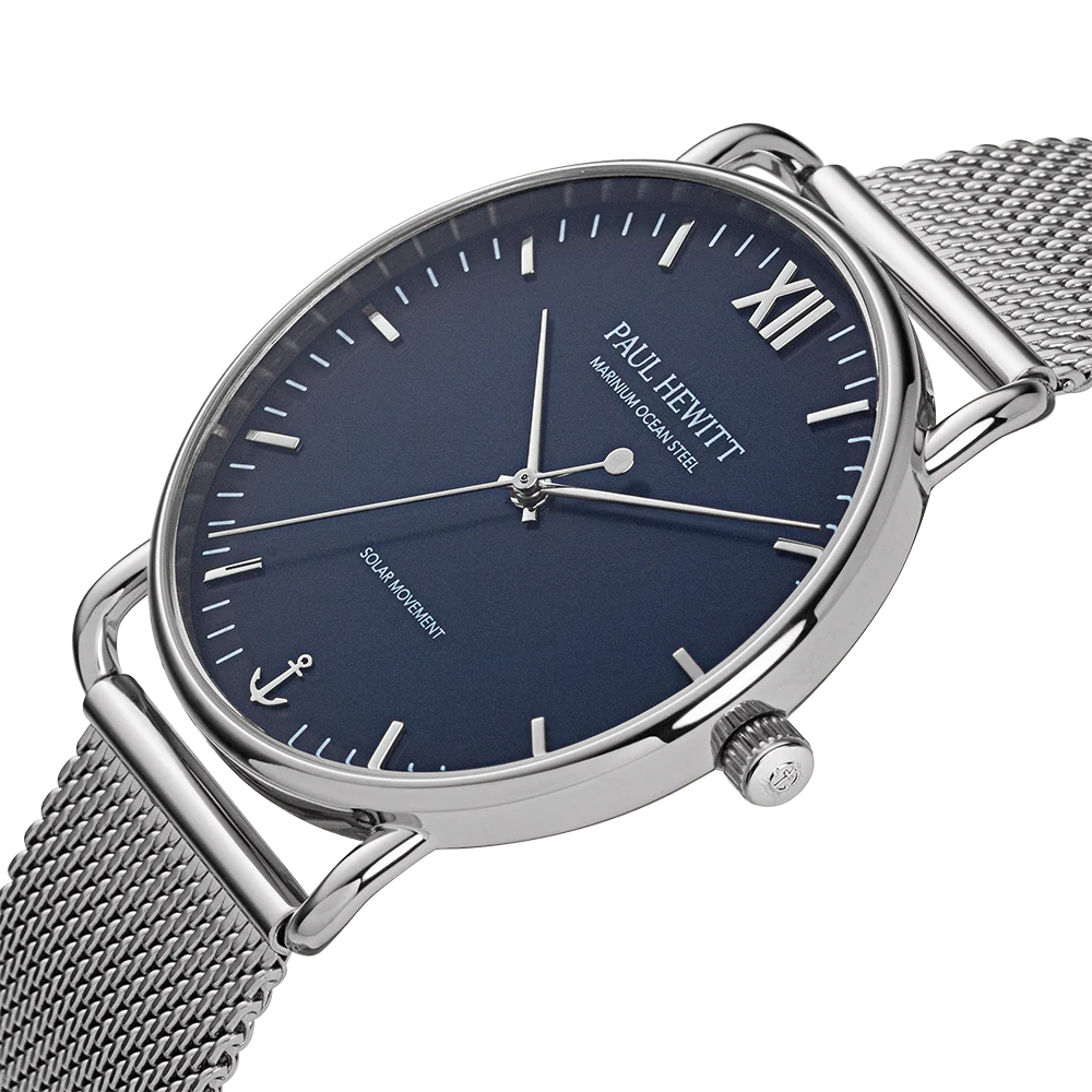 Sailor 39 mm watch silver blue