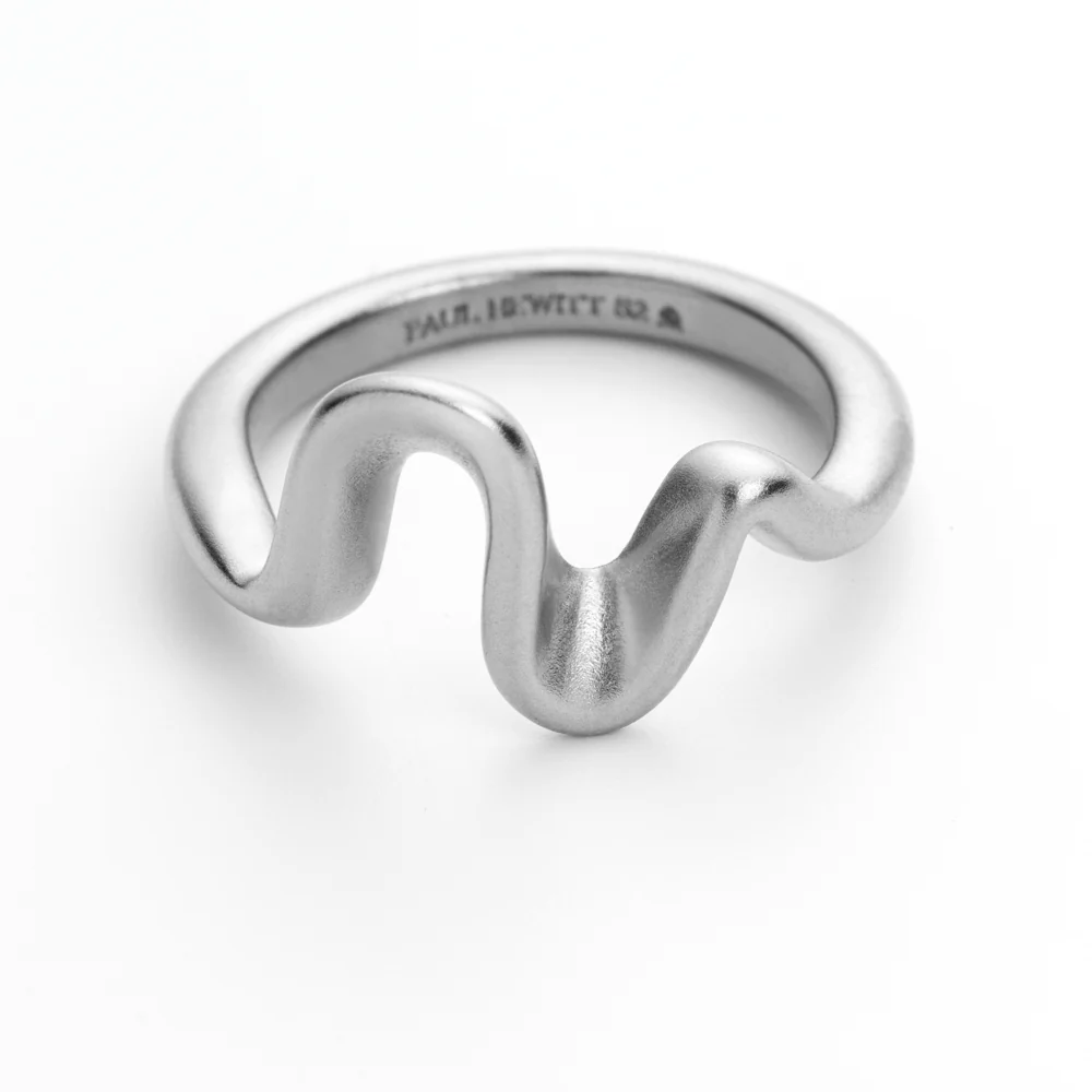 Waves Curve Ring Silver