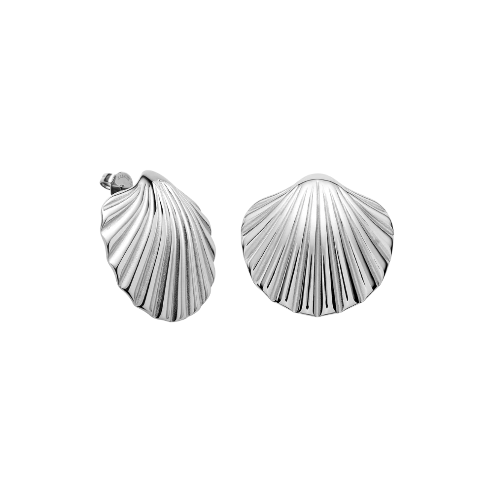 Scallop Big Earring Silver