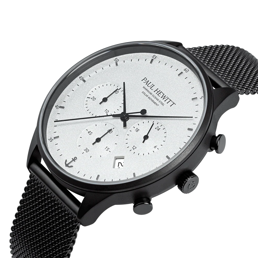 Chrono Watch Black White