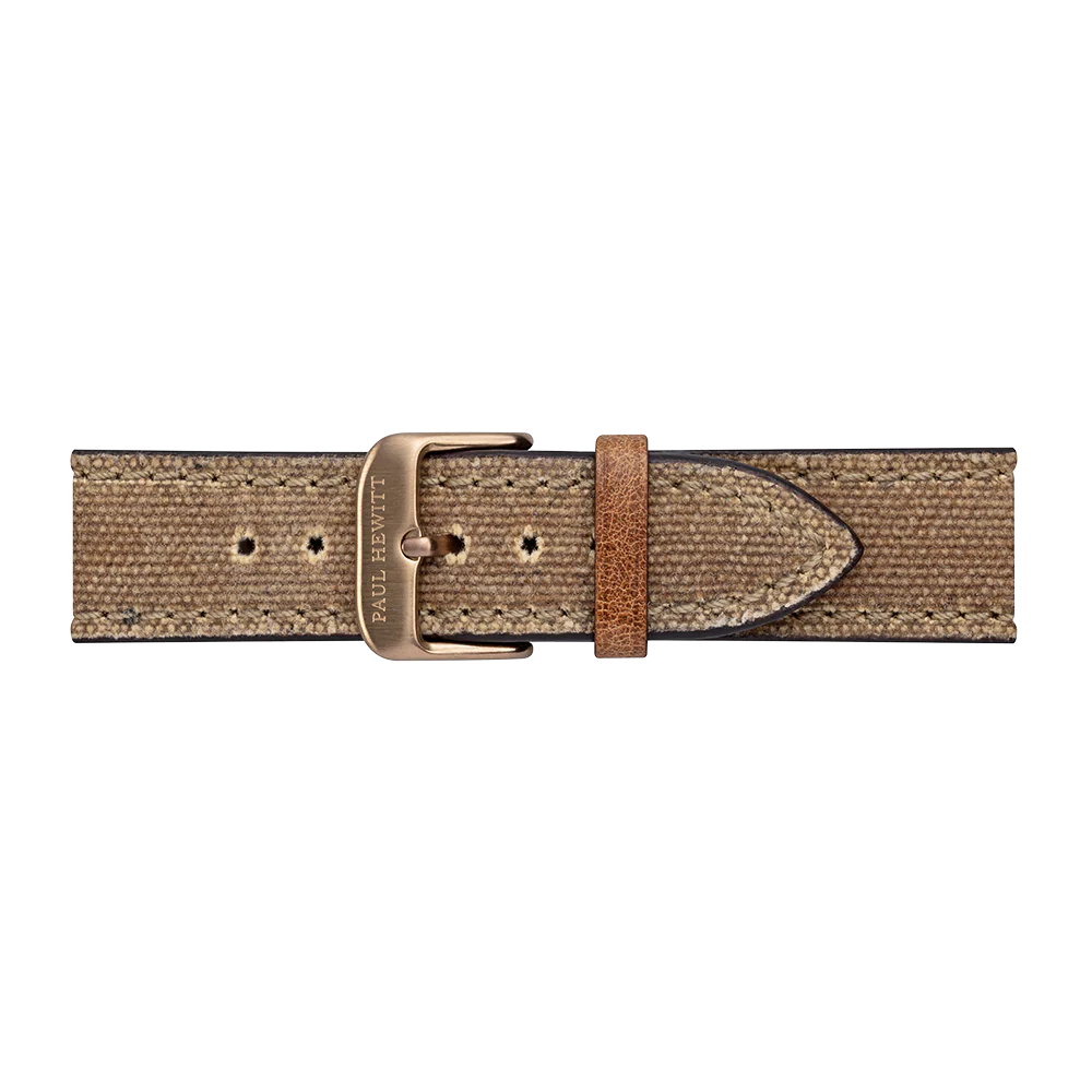 Watch strap Canvas Bronze Desert 20 mm