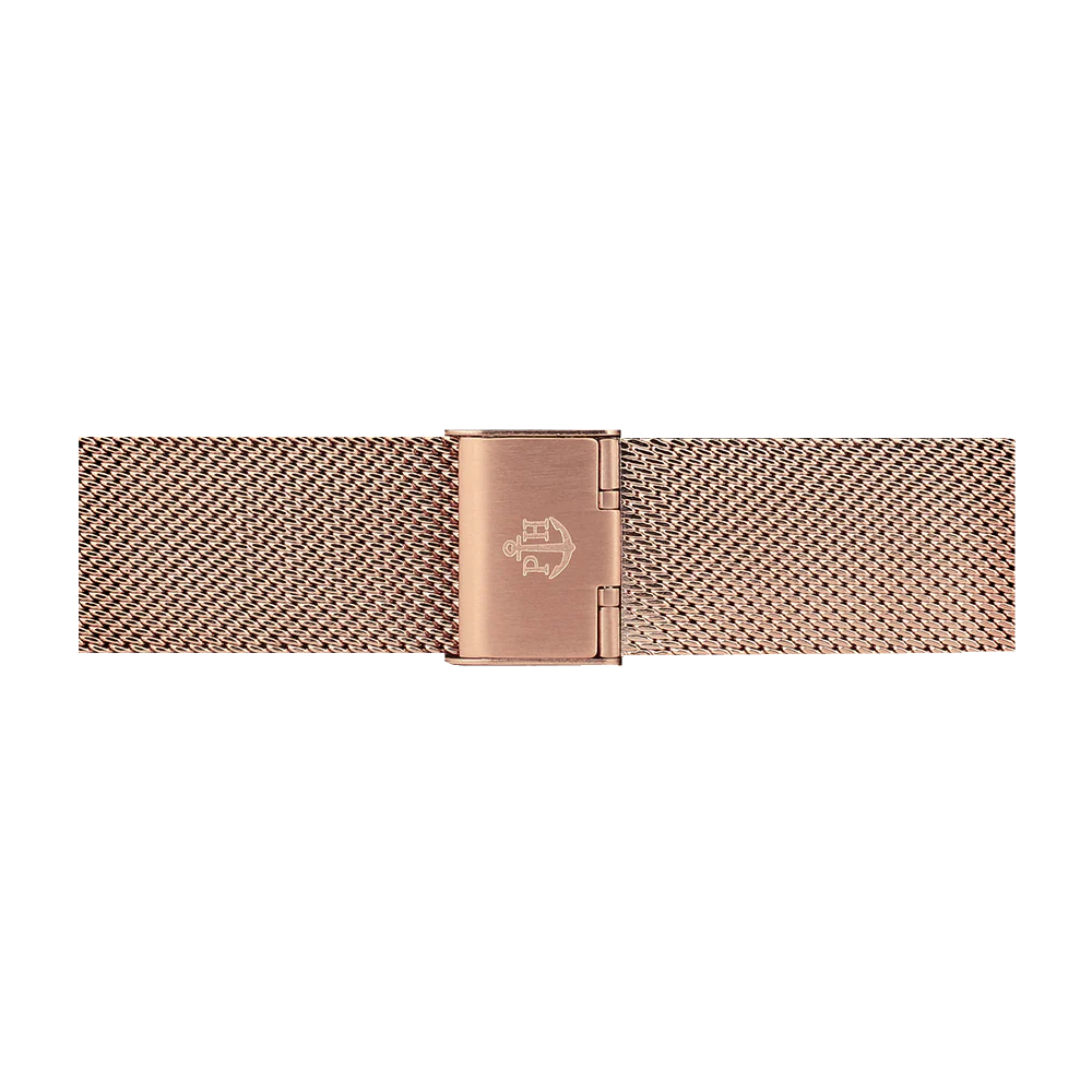 Watch strap mesh rose gold 20 mm