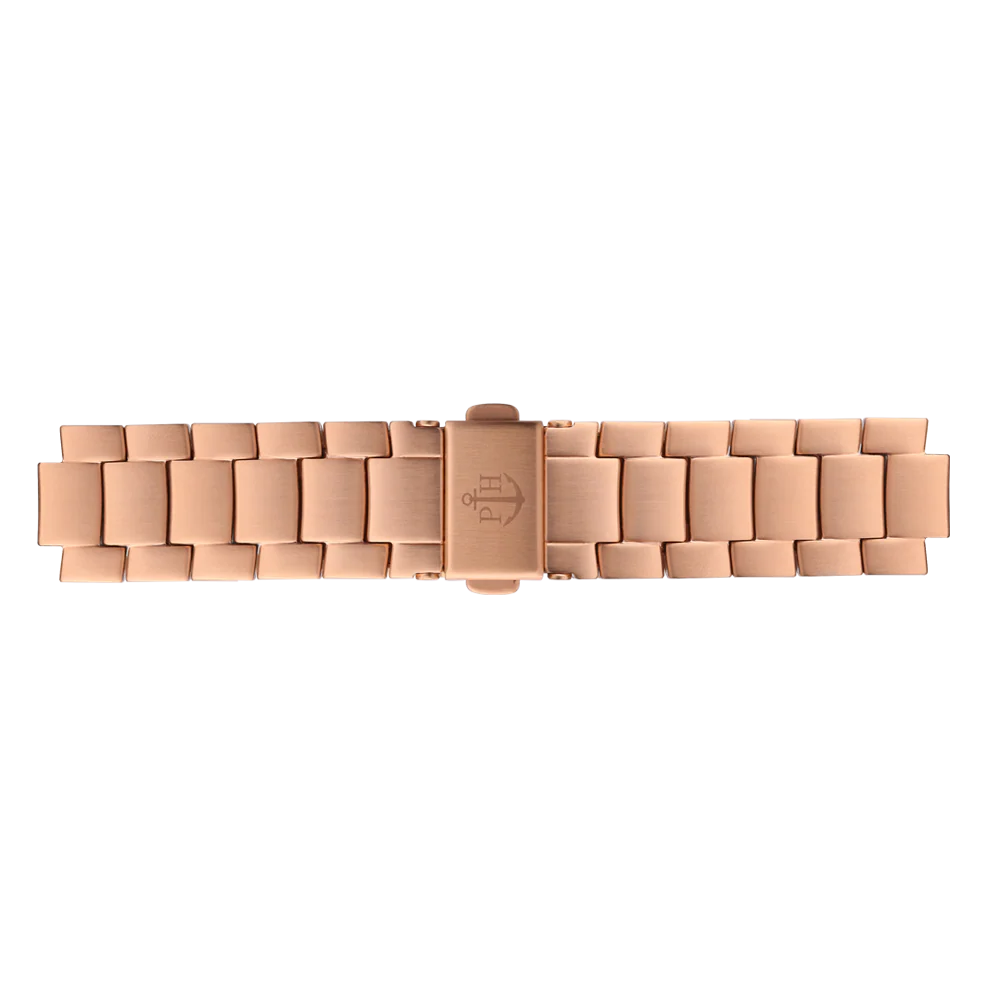Watch strap metal rose gold 16 mm