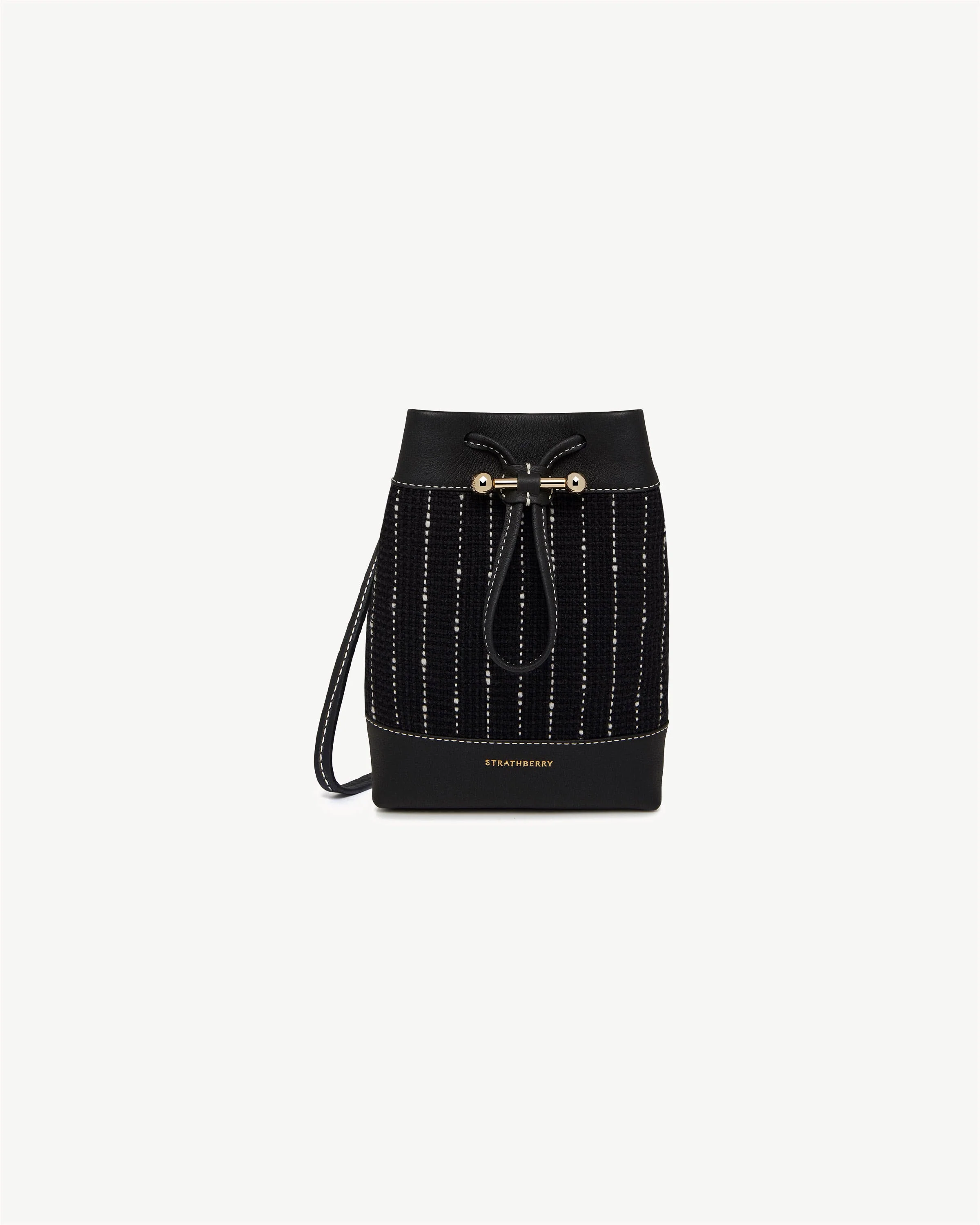 Osette Midi Pouch - Black Tweed