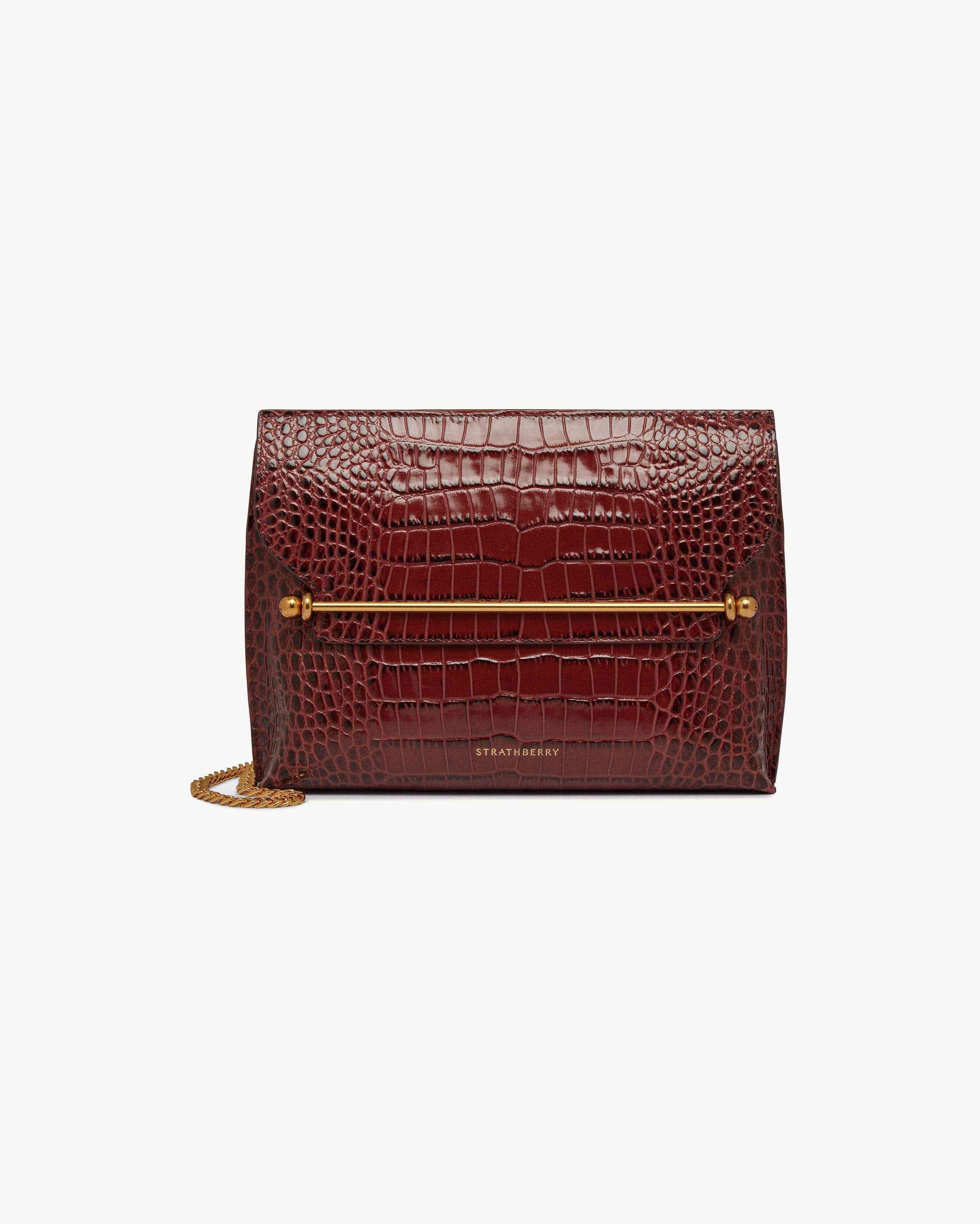 Stylist - Croc-Embossed Leather Oxblood