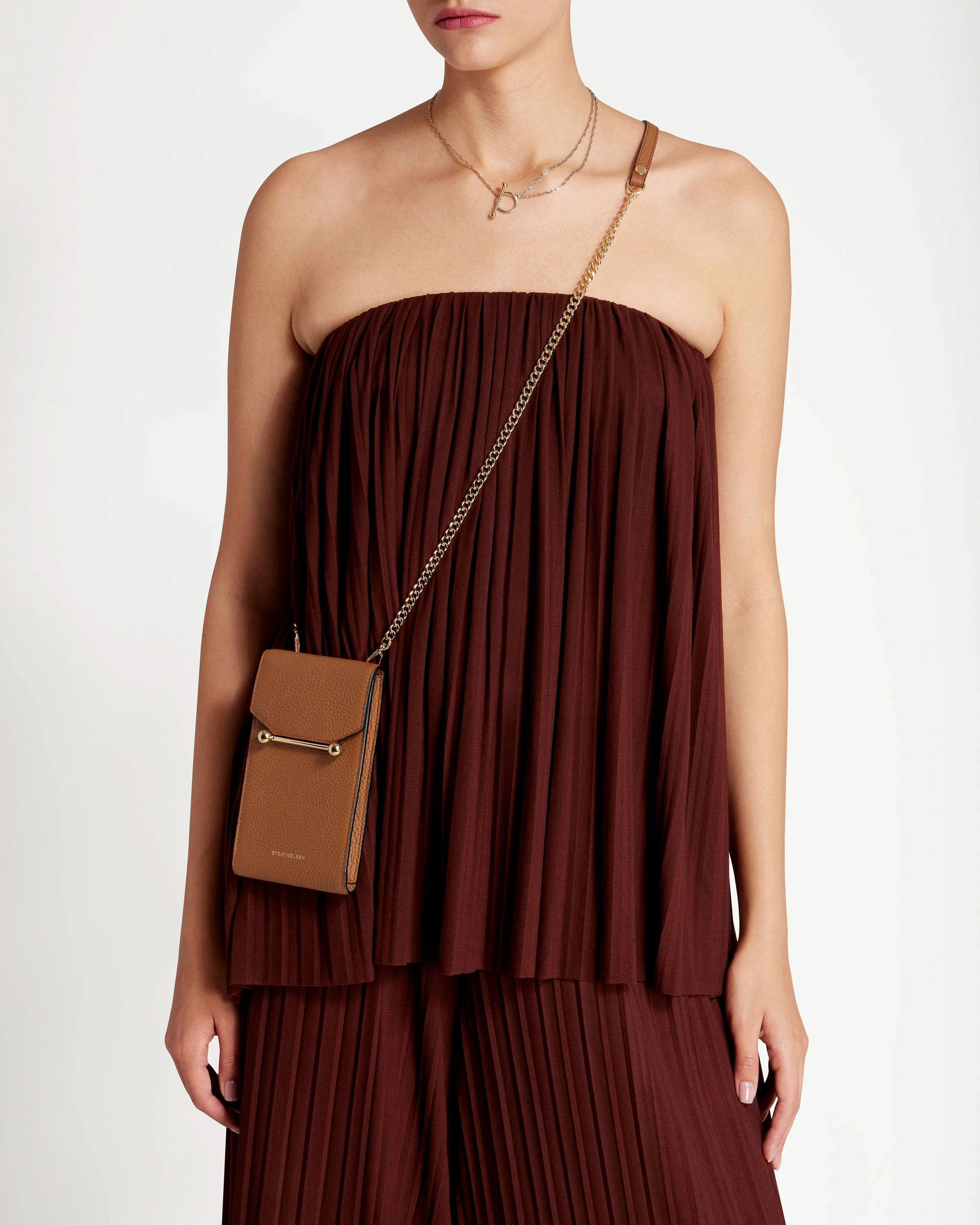 Mosaic Phone Pouch - Tan