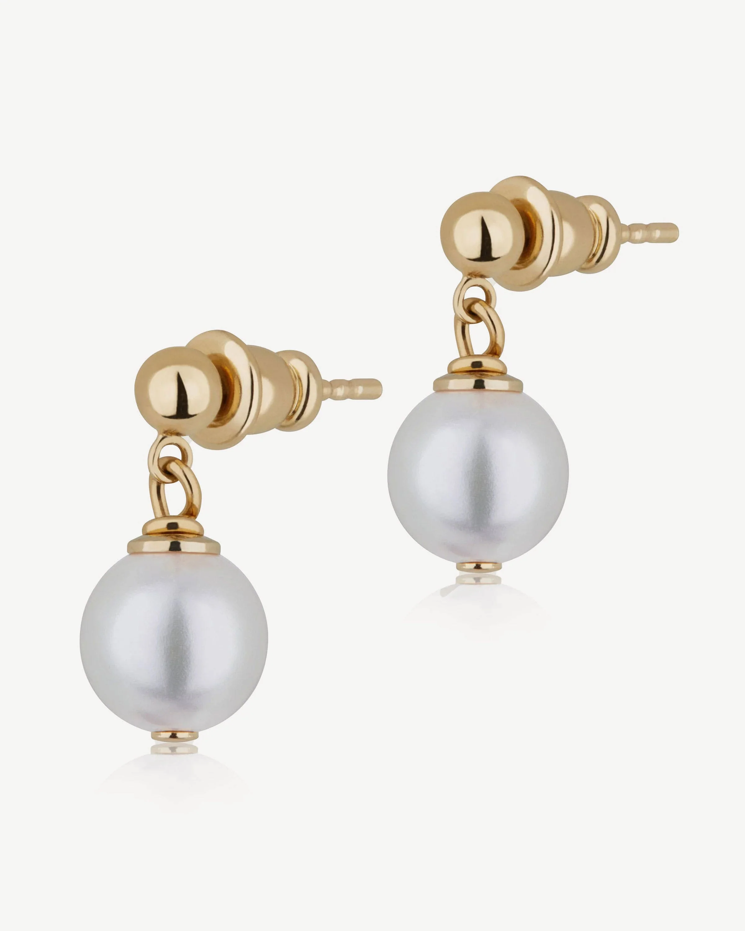 Lana Pearl Earrings - 22 Carat Gold Gilded