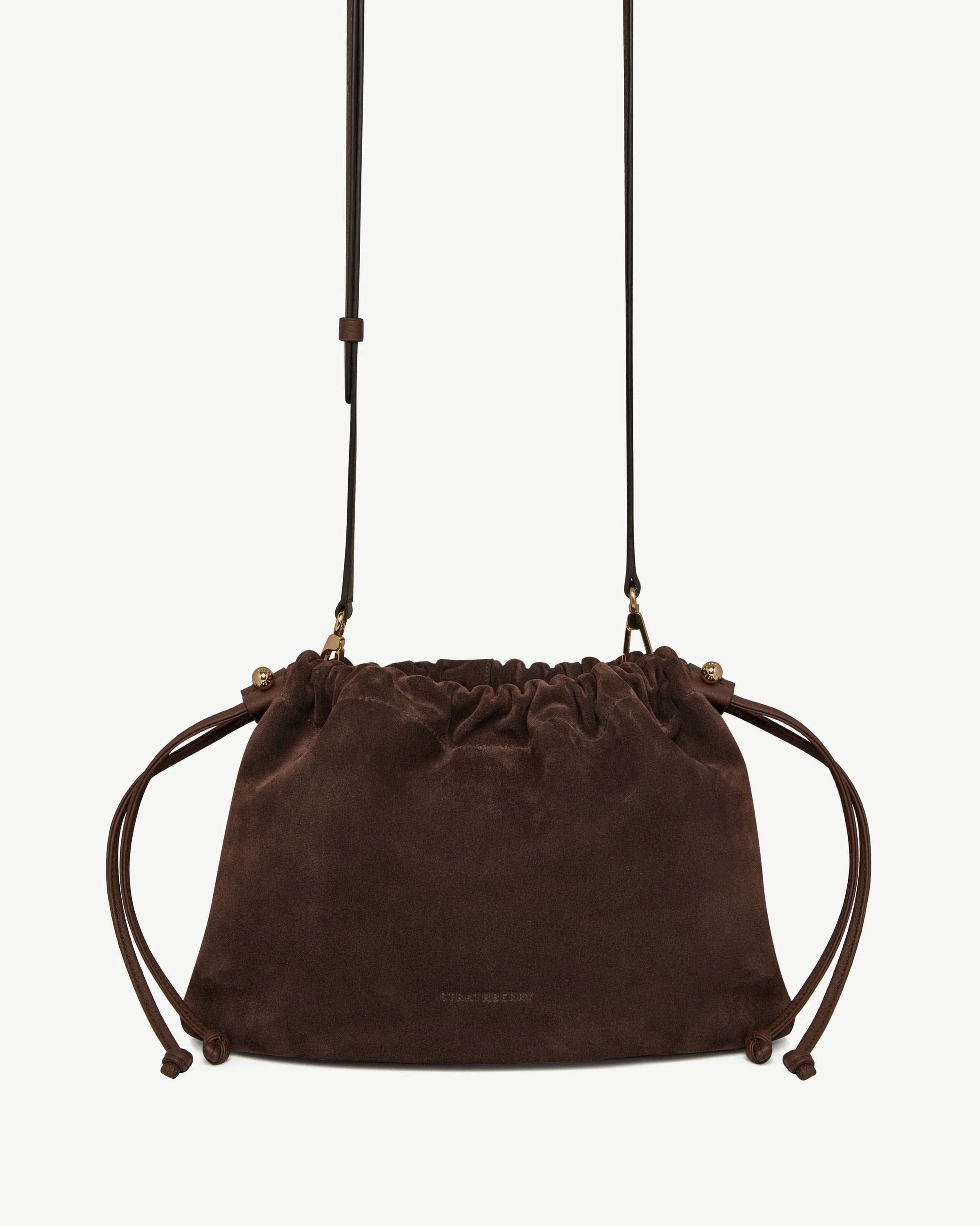 Charlotte Midi Drawstring - Chocolate Suede