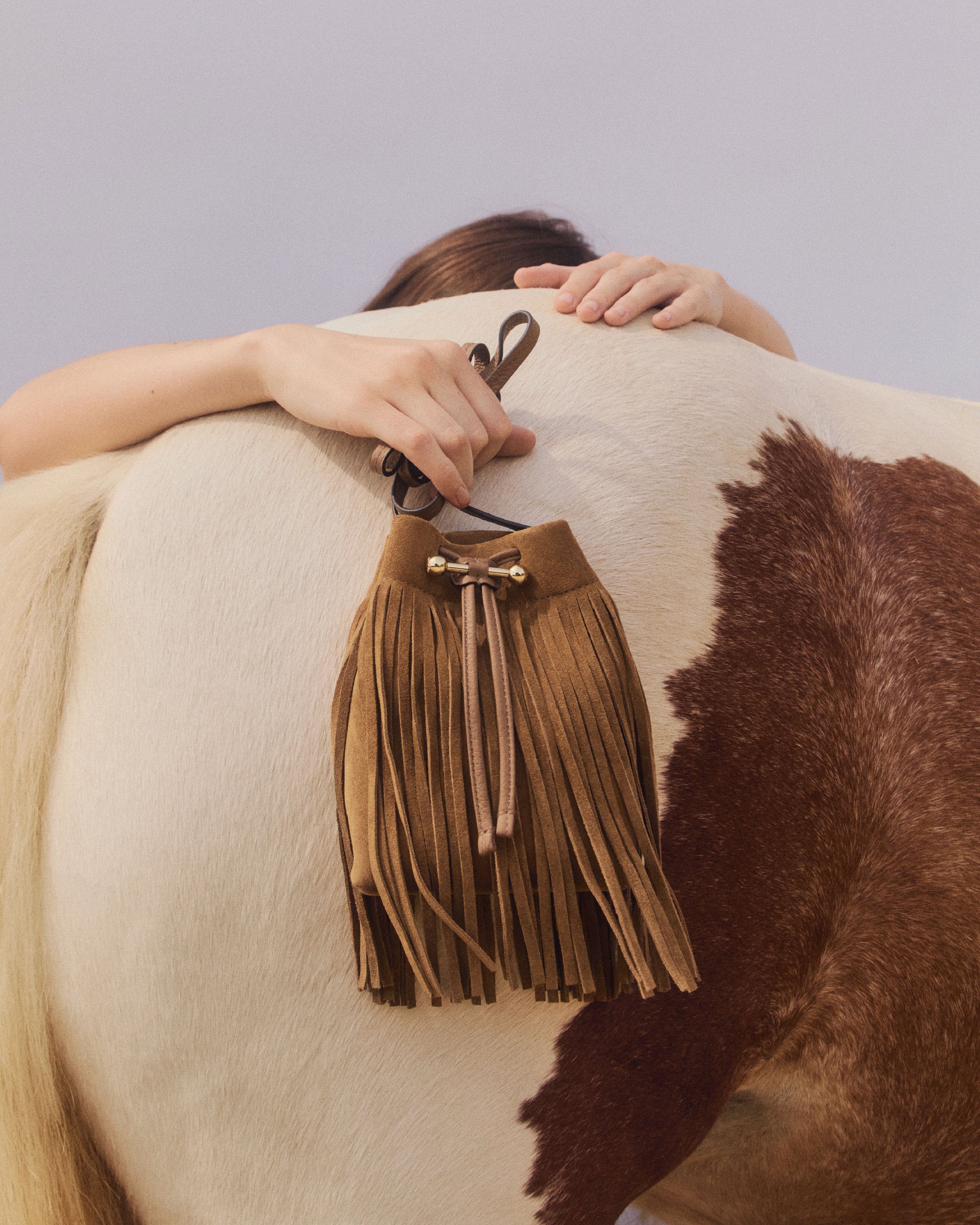 Osette Midi Pouch - Cinq a Sept Toffee Fringe