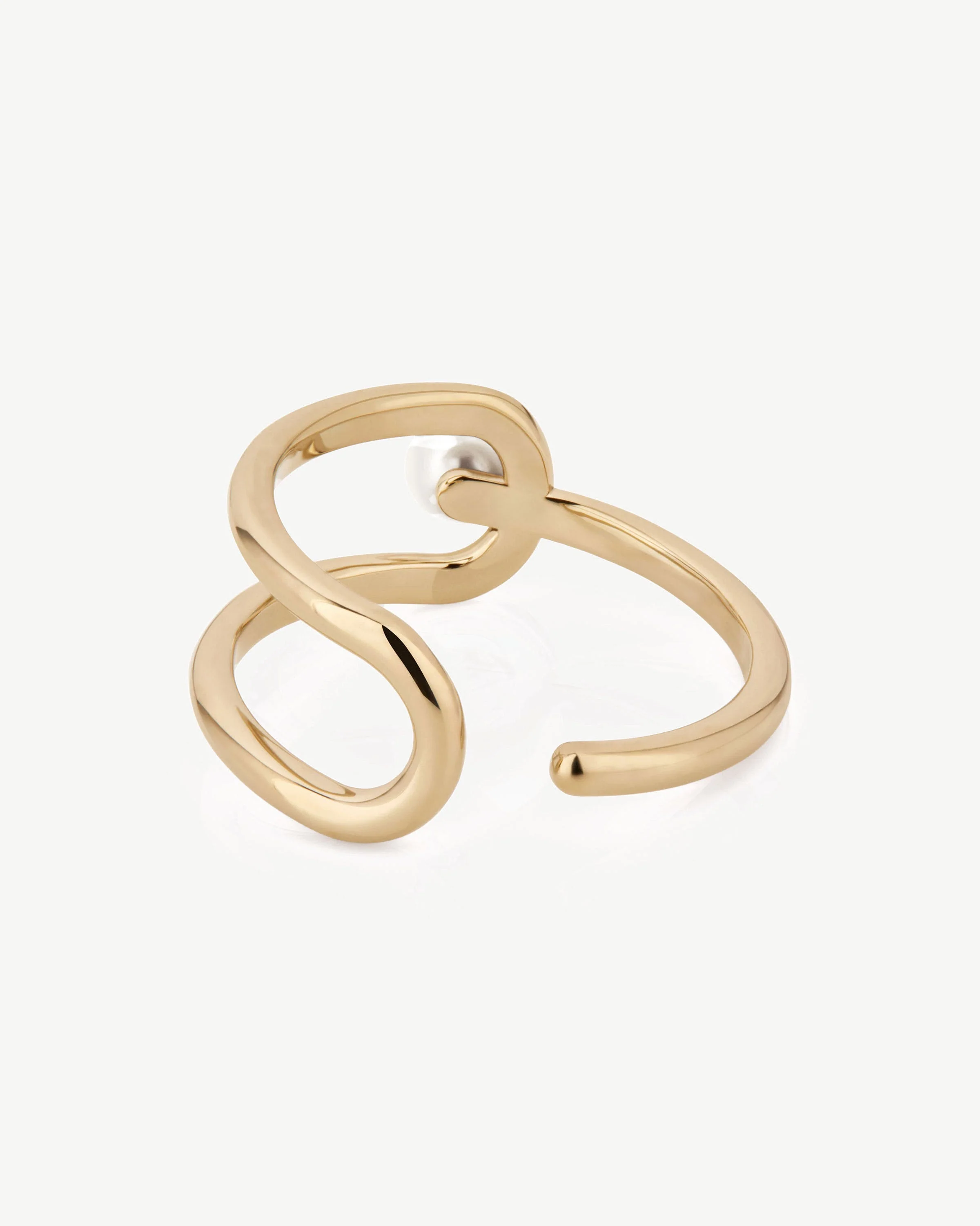 Lana Pearl Ring - 22 Carat Gold Gilded