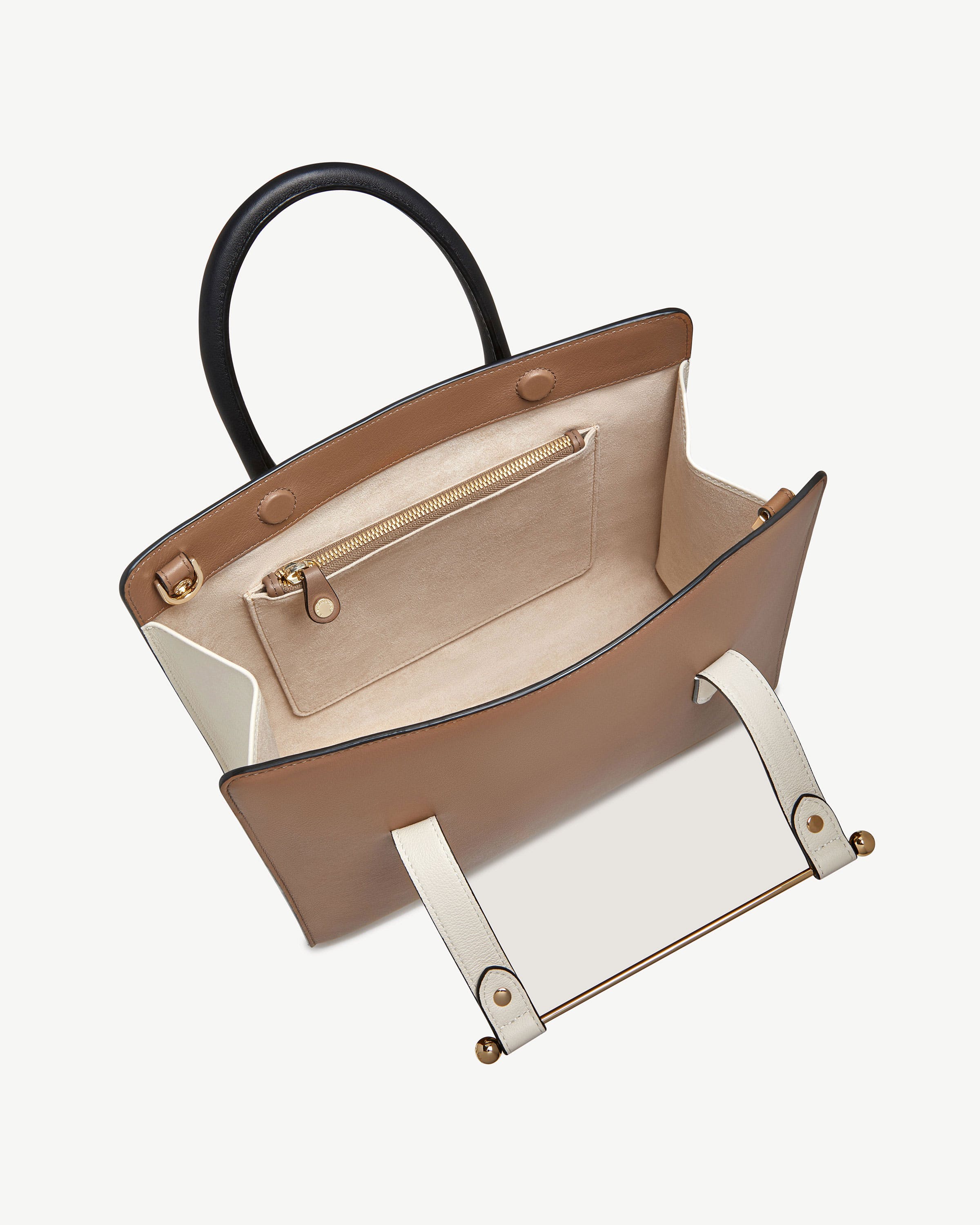 Midi Tote - Clay/White/Black