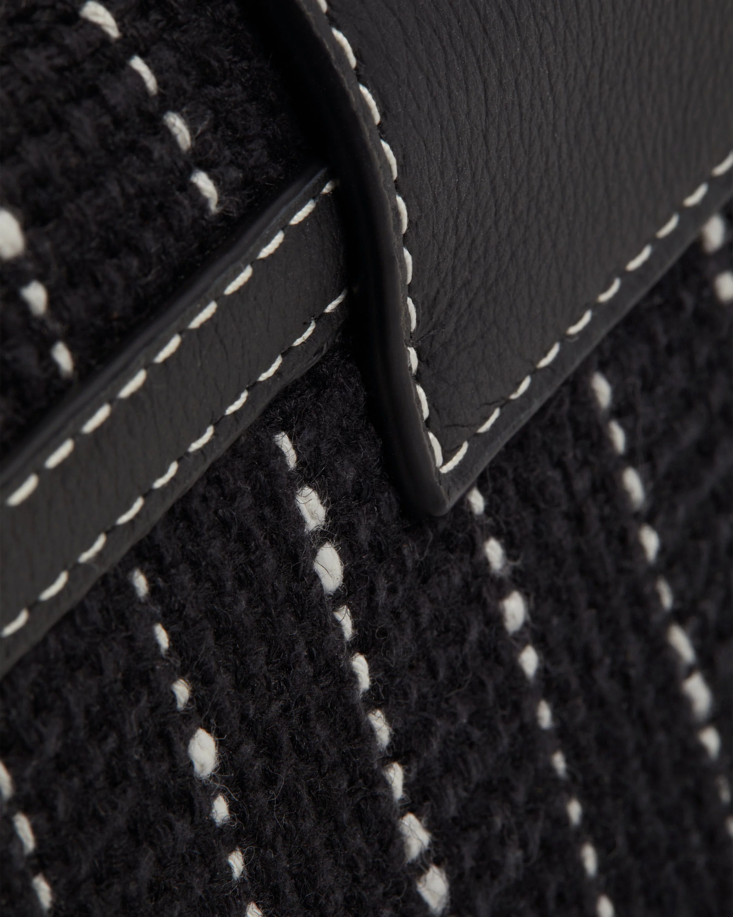 Crescent on a Chain - Black Tweed