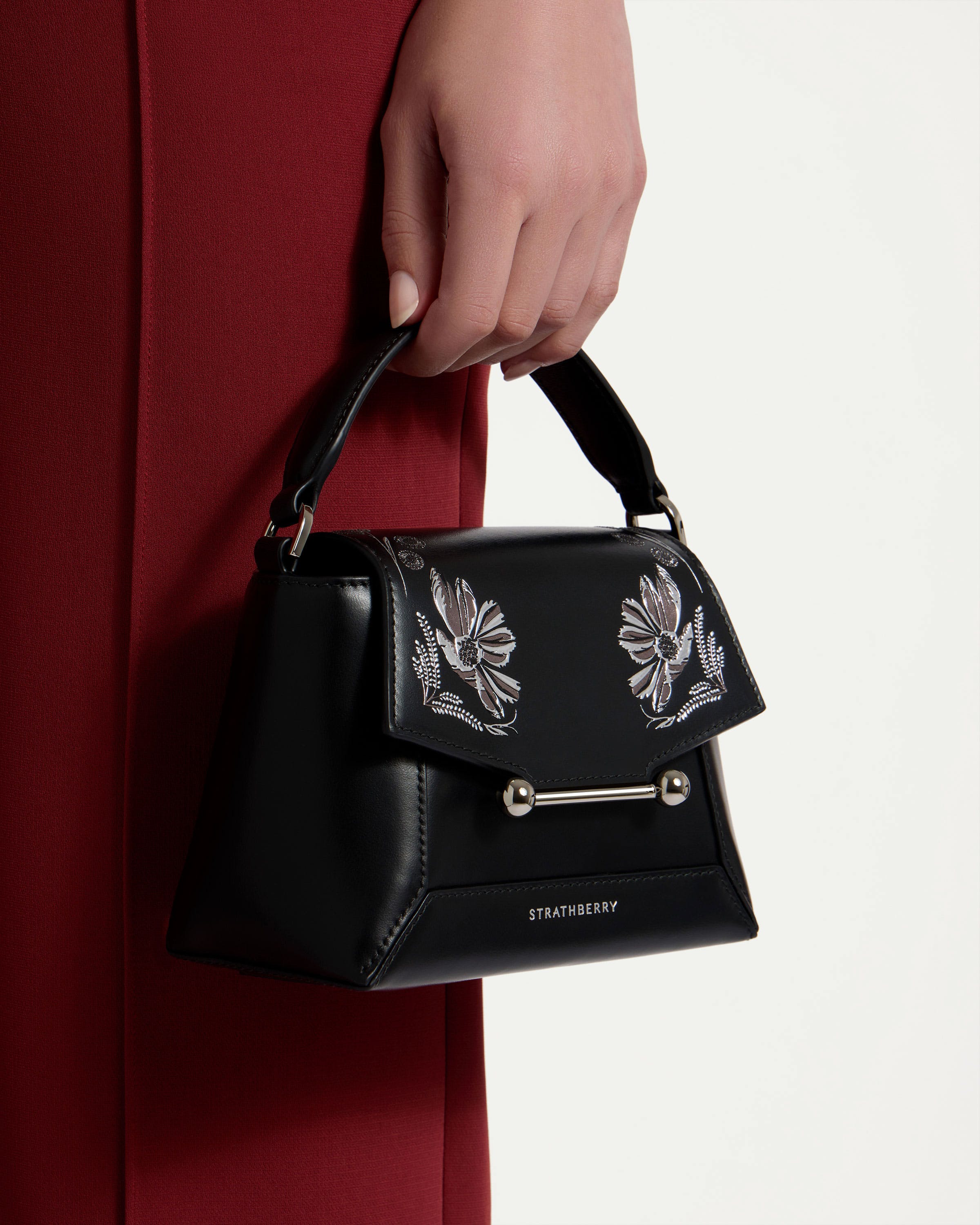 Mosaic Nano - Cinq a Sept Black Polished Leather Print