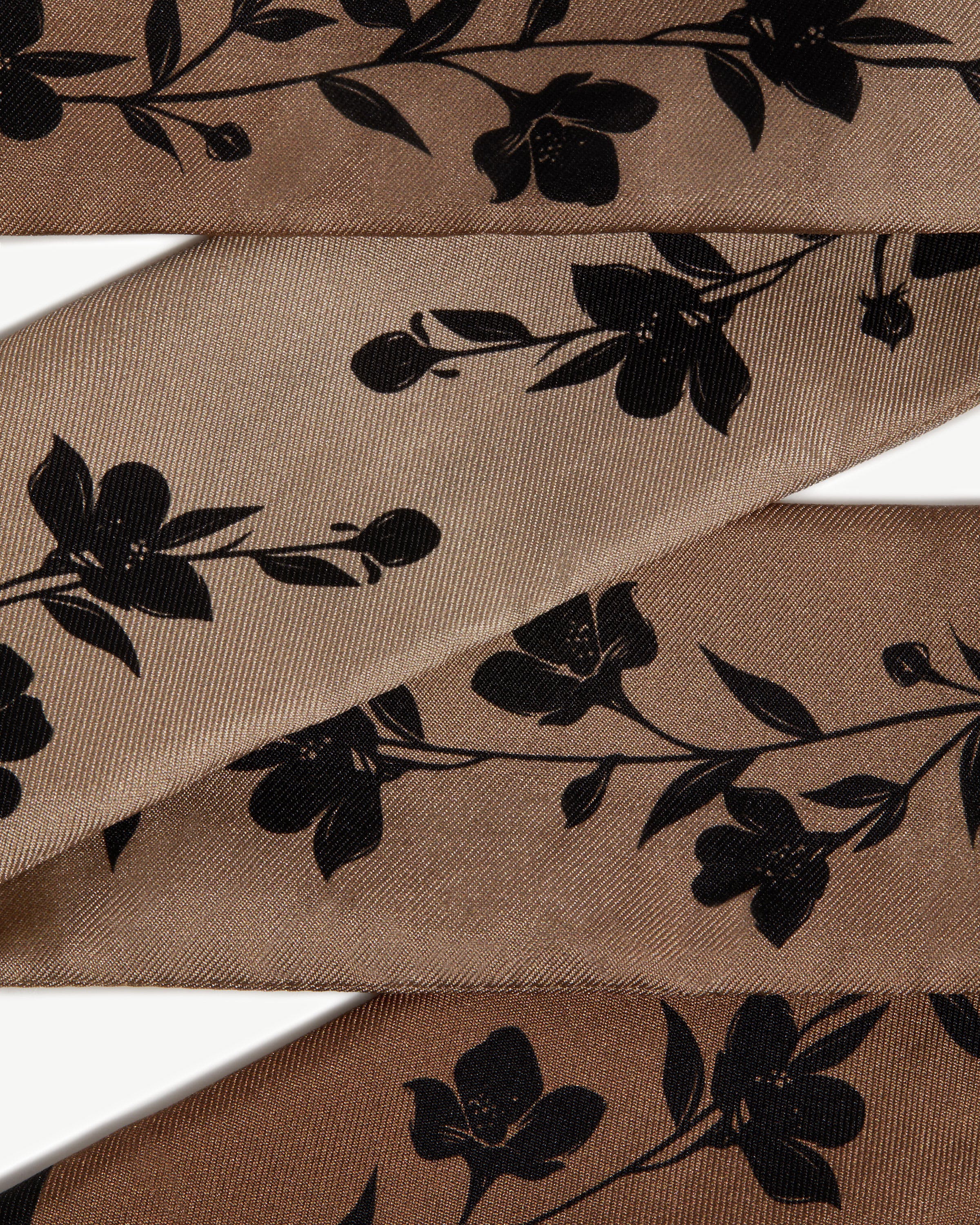 Silk Skinny Scarf - Dégradé Clay/Oat