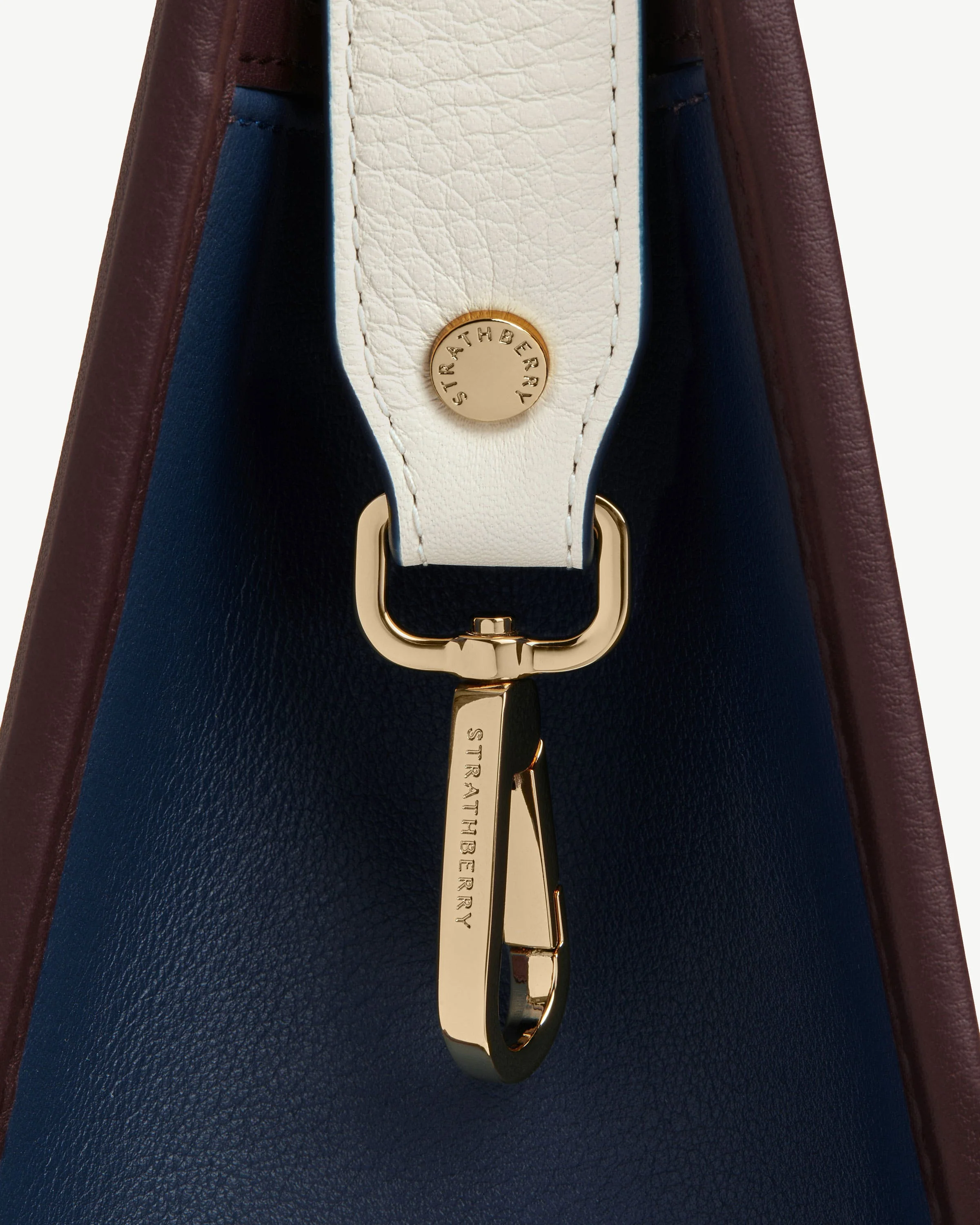 Midi Tote - Burgundy/Navy/Vanilla