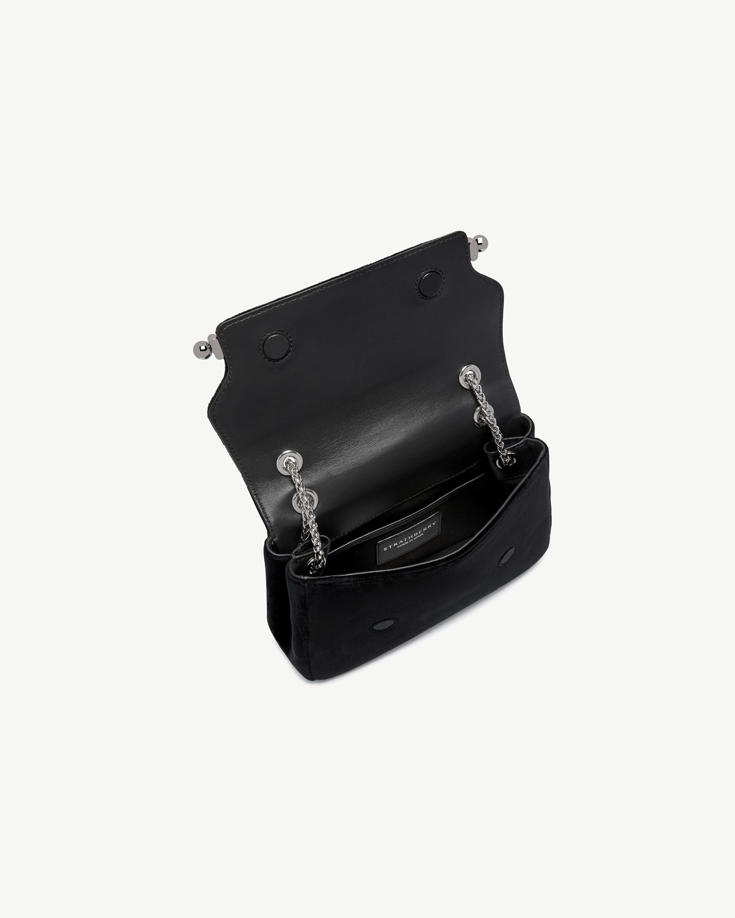 East/West Mini Soft - Cinq a Sept Black Embroidered Velvet