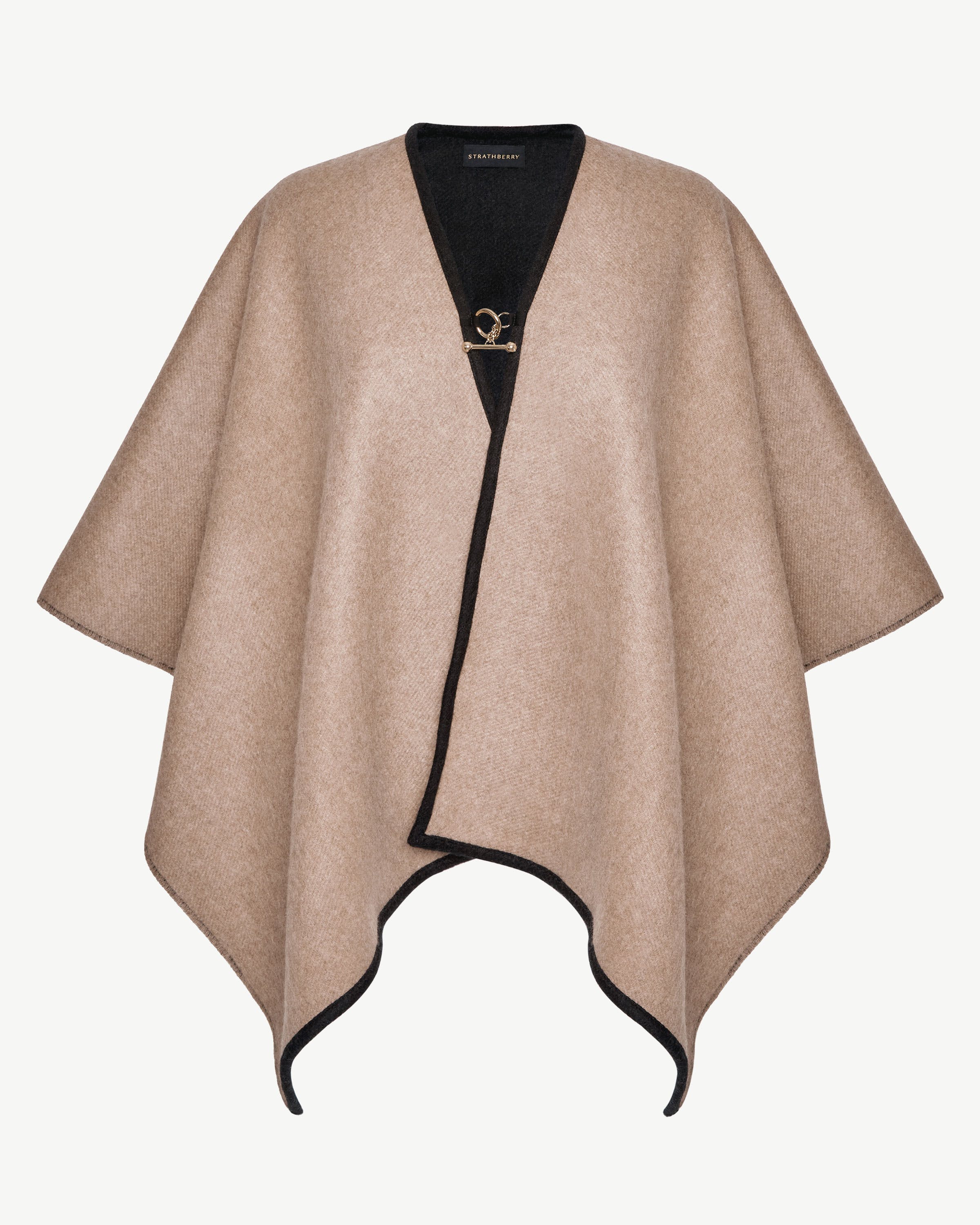 Kite Woven Cape - Black/Natural