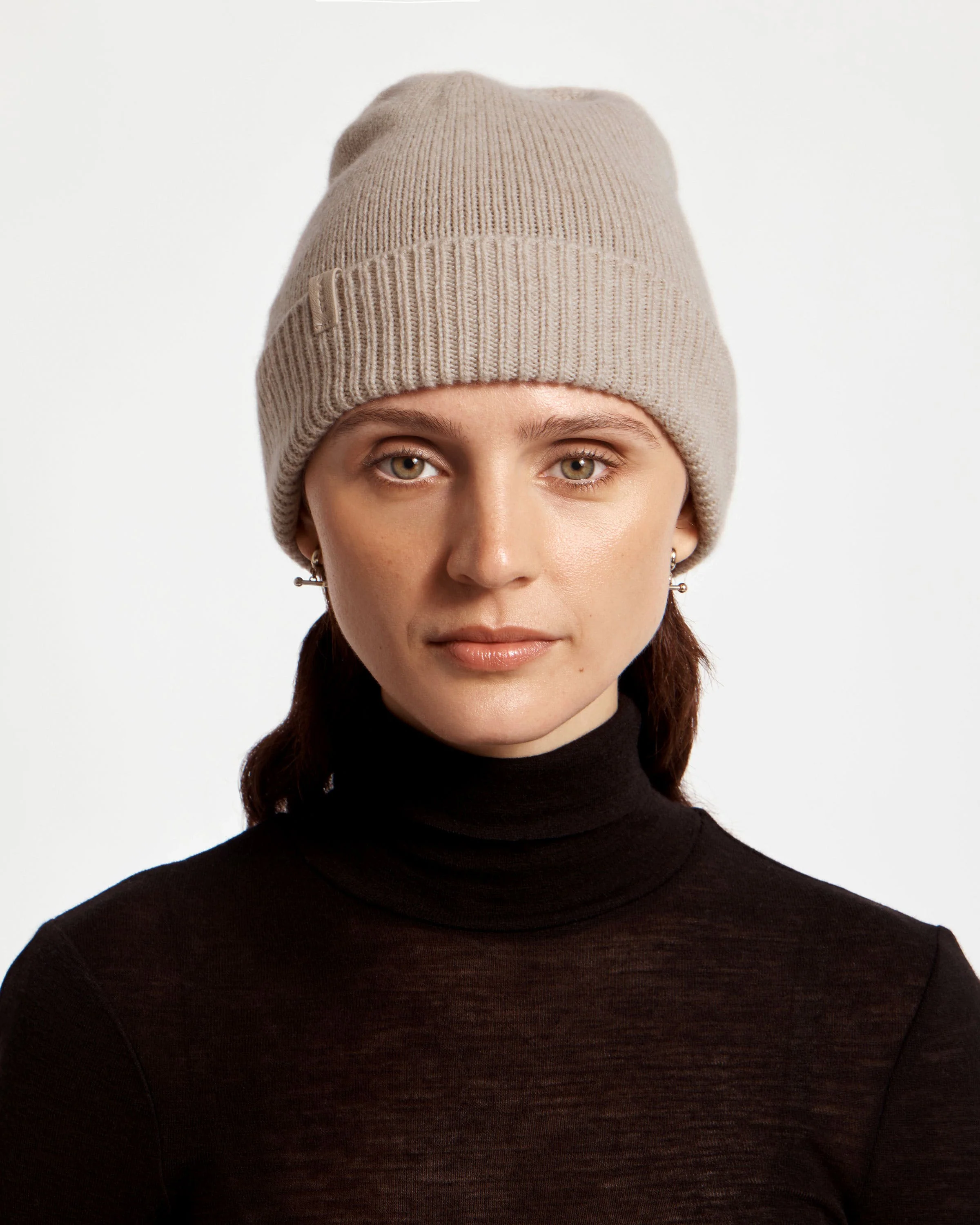 Westray Ribbed Cashmere Beanie - Oat
