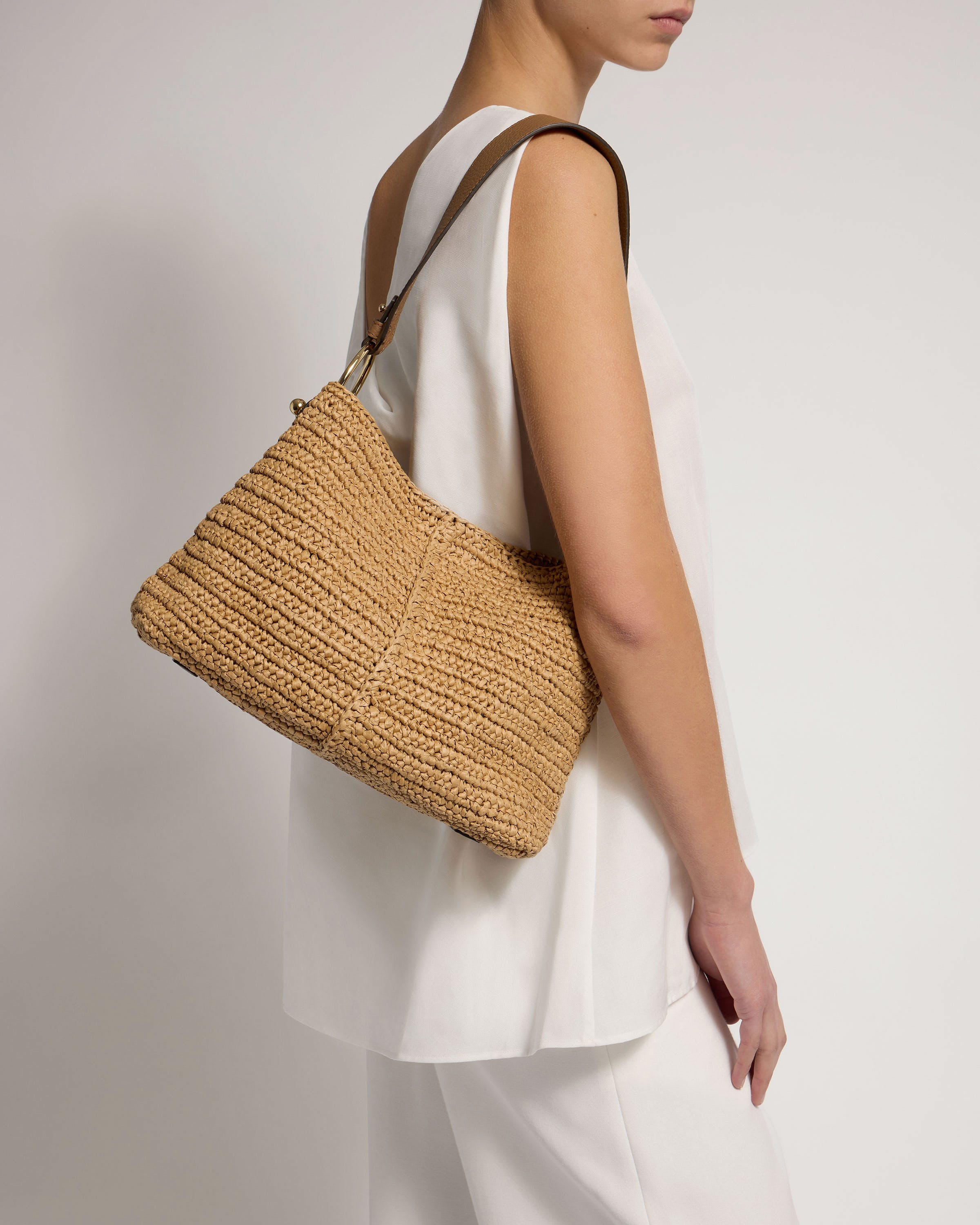 Lana Hobo - Raffia/Clay