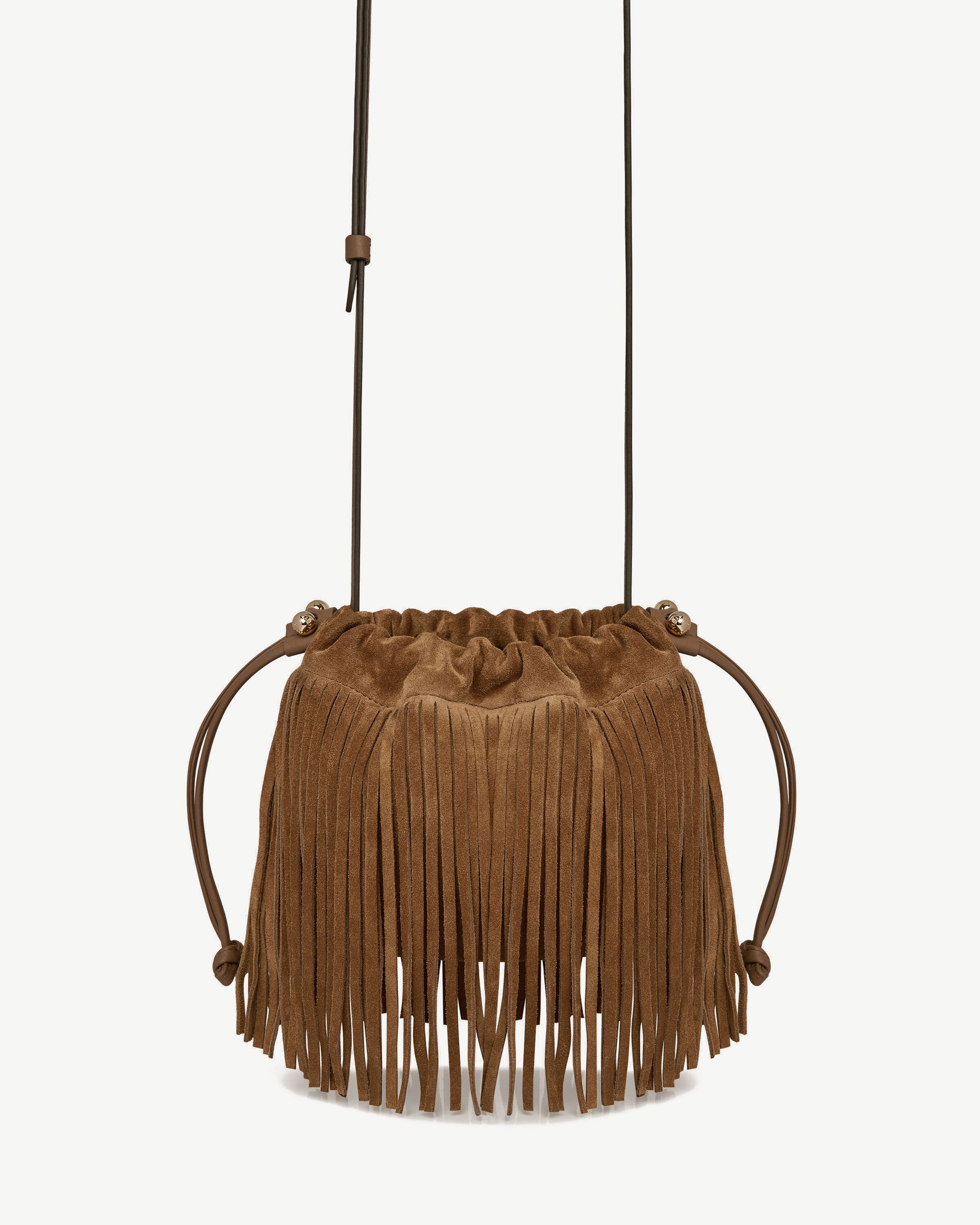 Charlotte Drawstring - Cinq a Sept Toffee Fringe