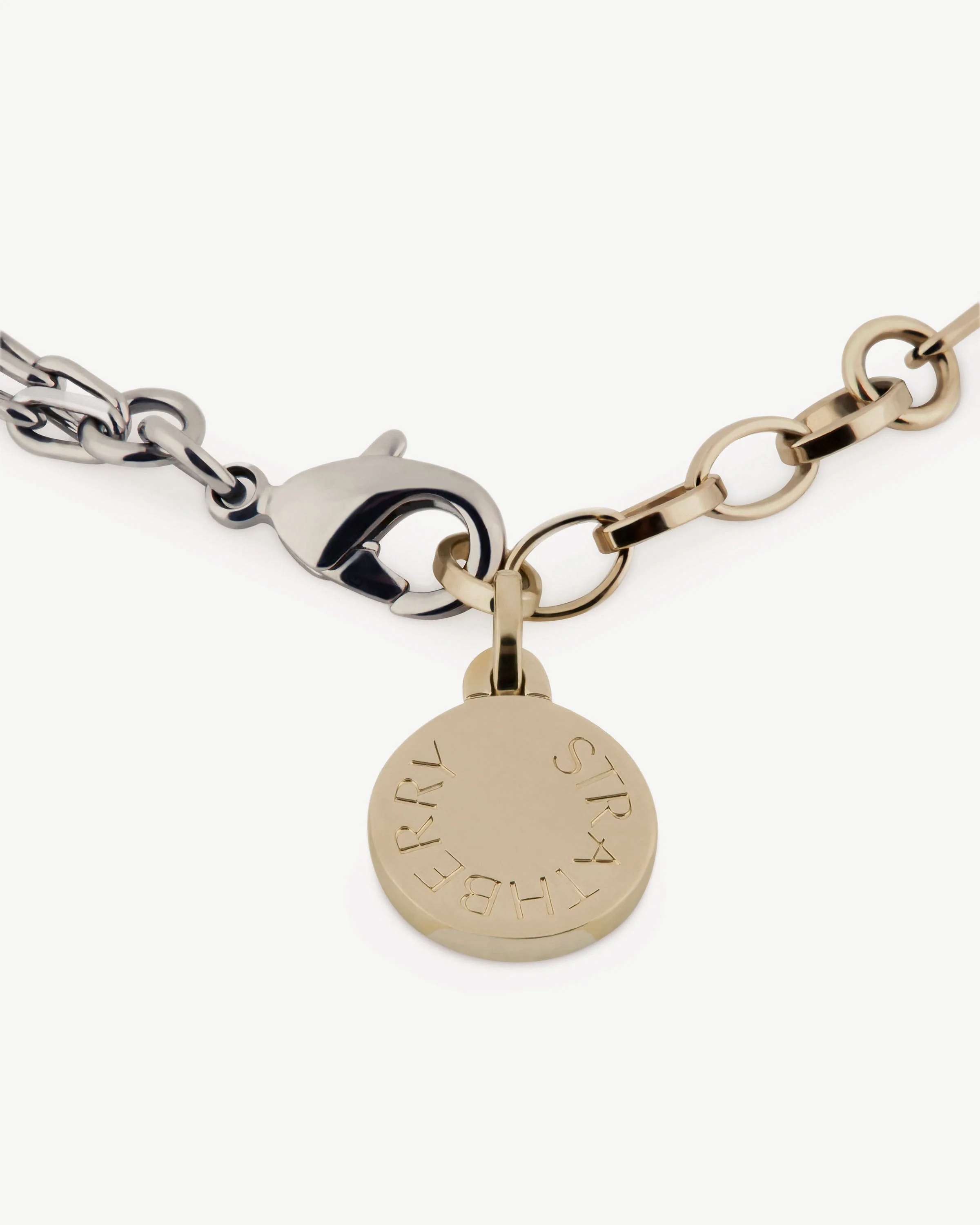 T Bar Dual Chain Bracelet - Gold/Silver