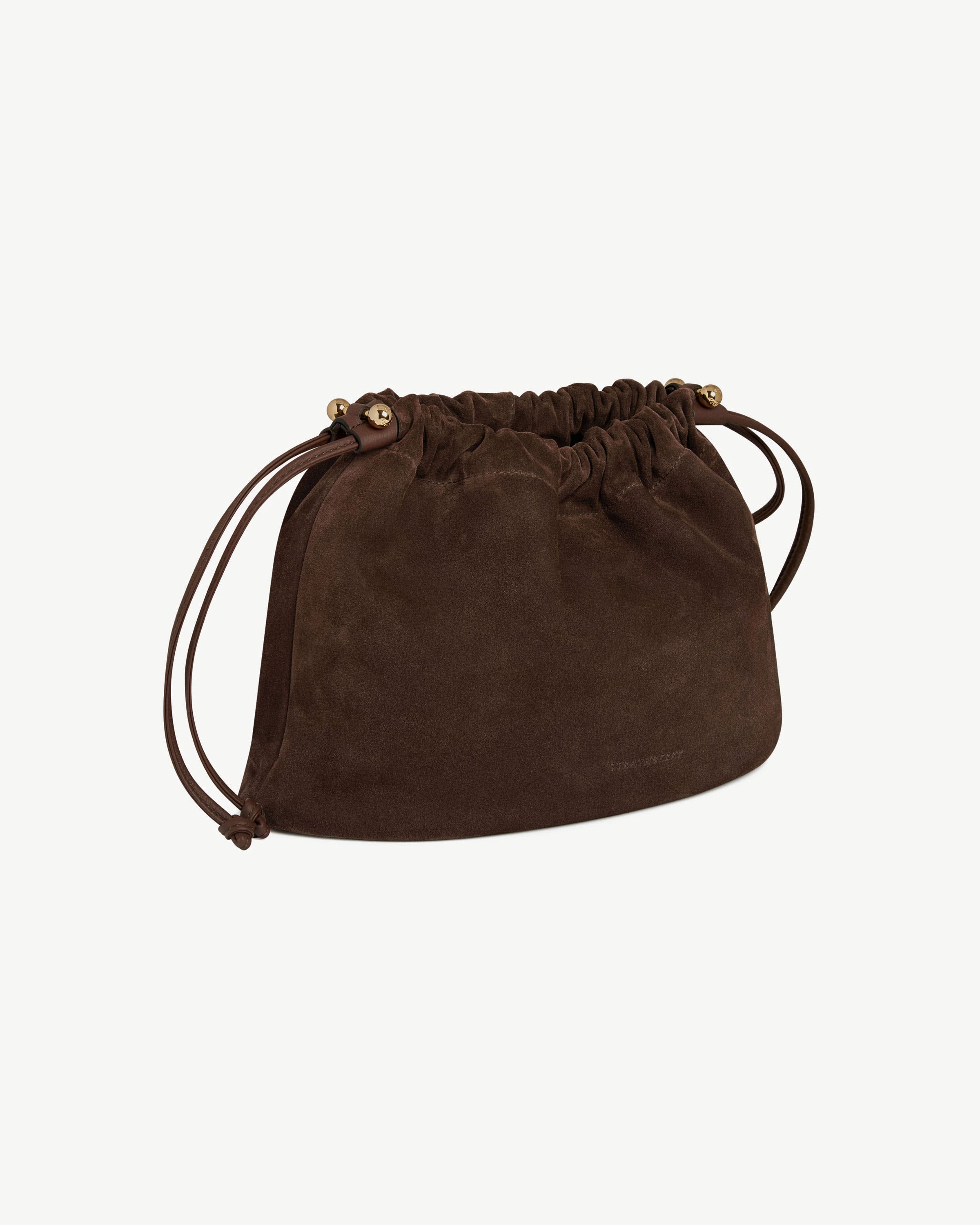 Charlotte Midi Drawstring - Chocolate Suede