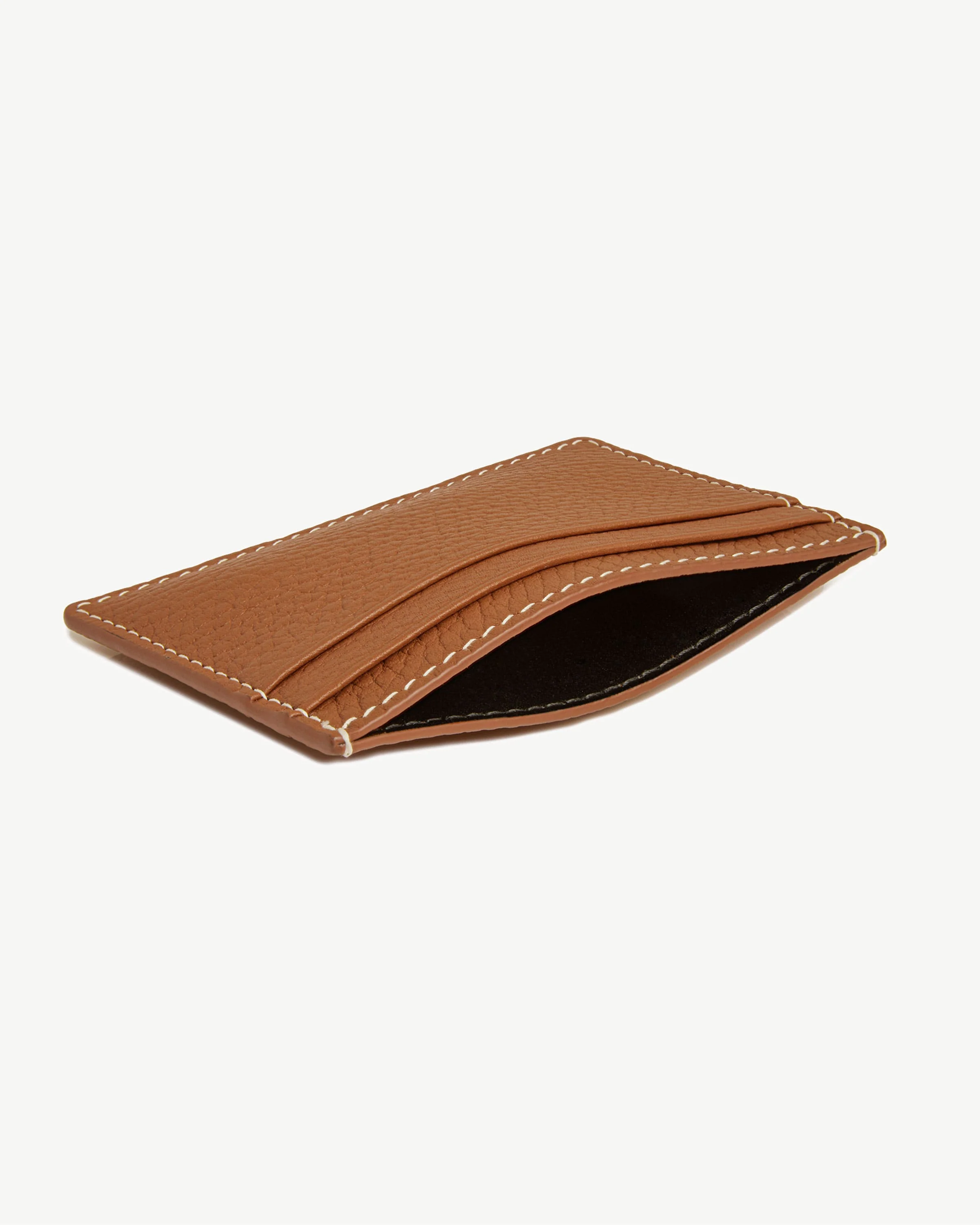 Cardholder - Tan with Vanilla Stitch