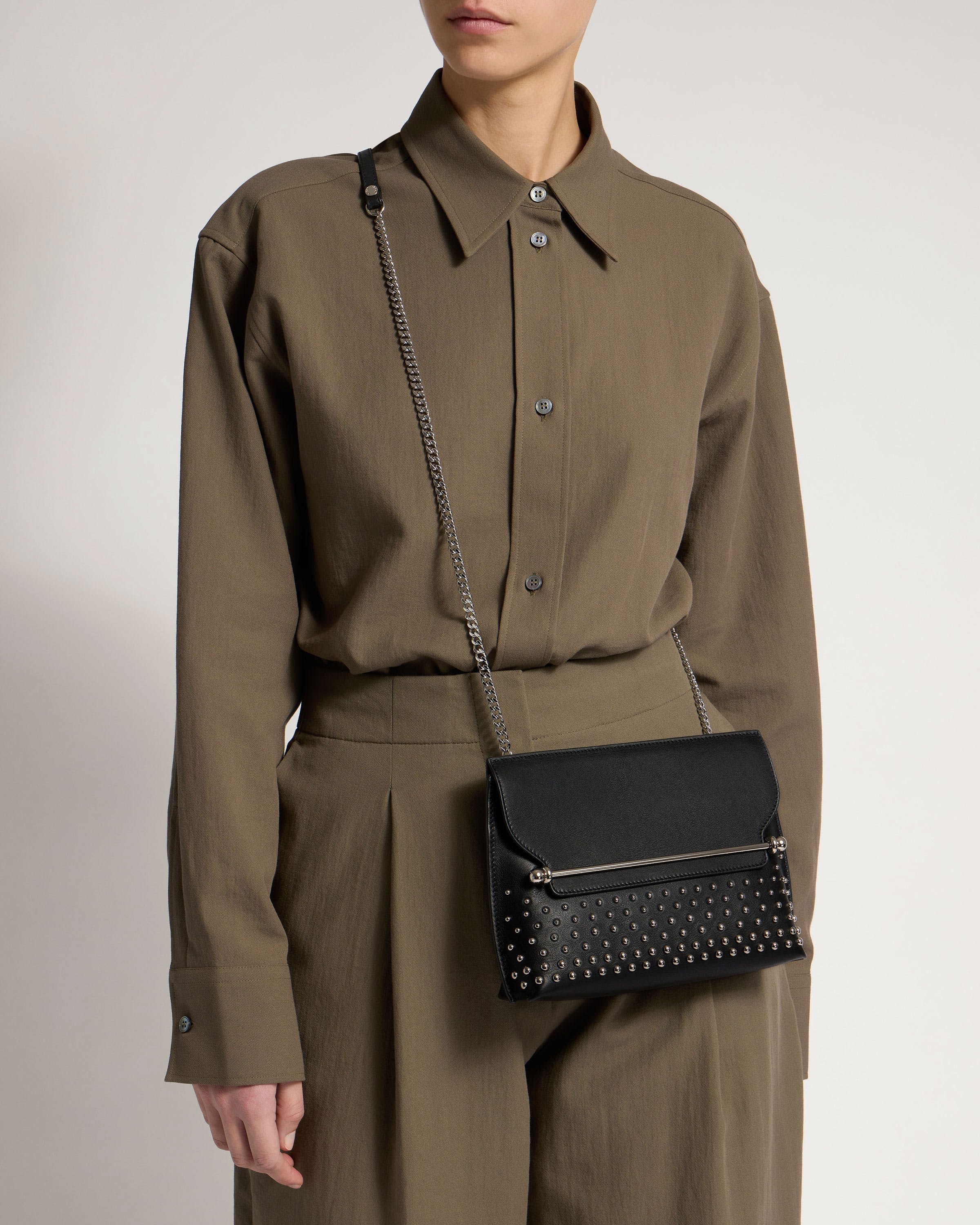 Stylist - Black Ombré Studded Leather