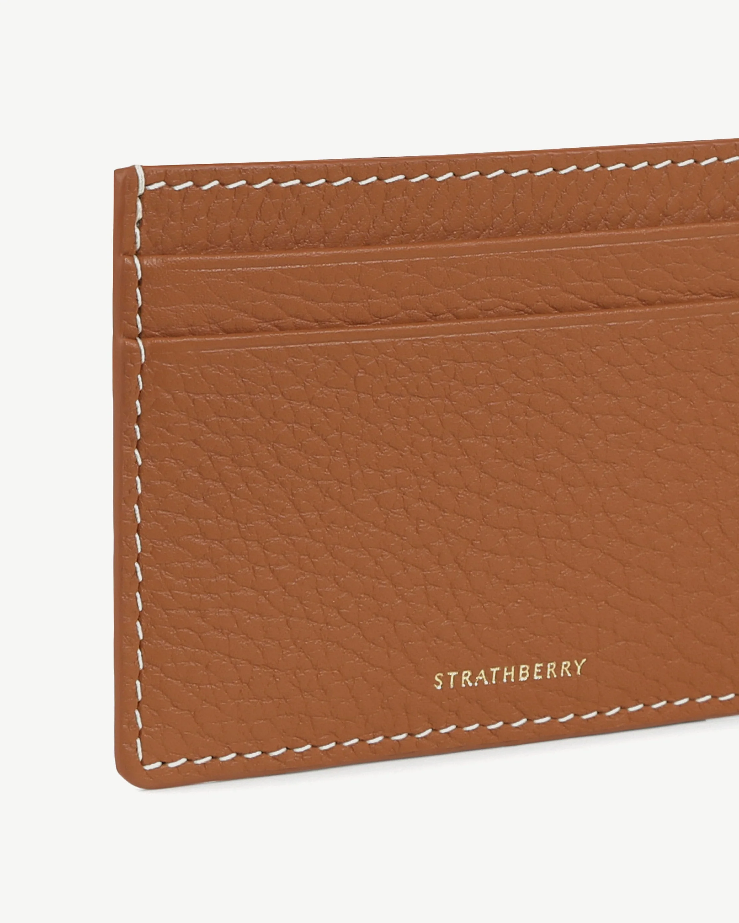 Cardholder - Tan with Vanilla Stitch