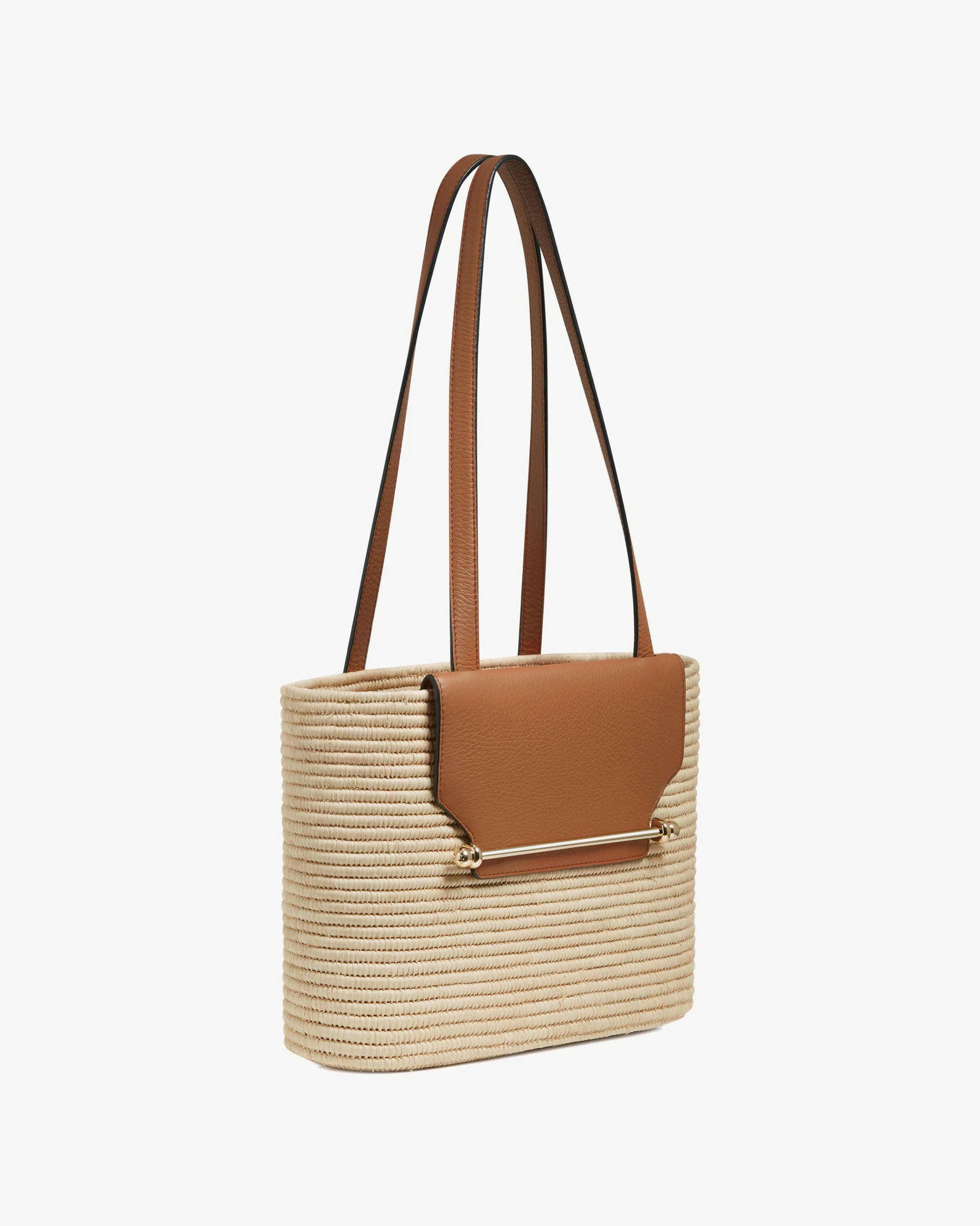 The Strathberry Basket (Small) - Raffia/Leather Tan