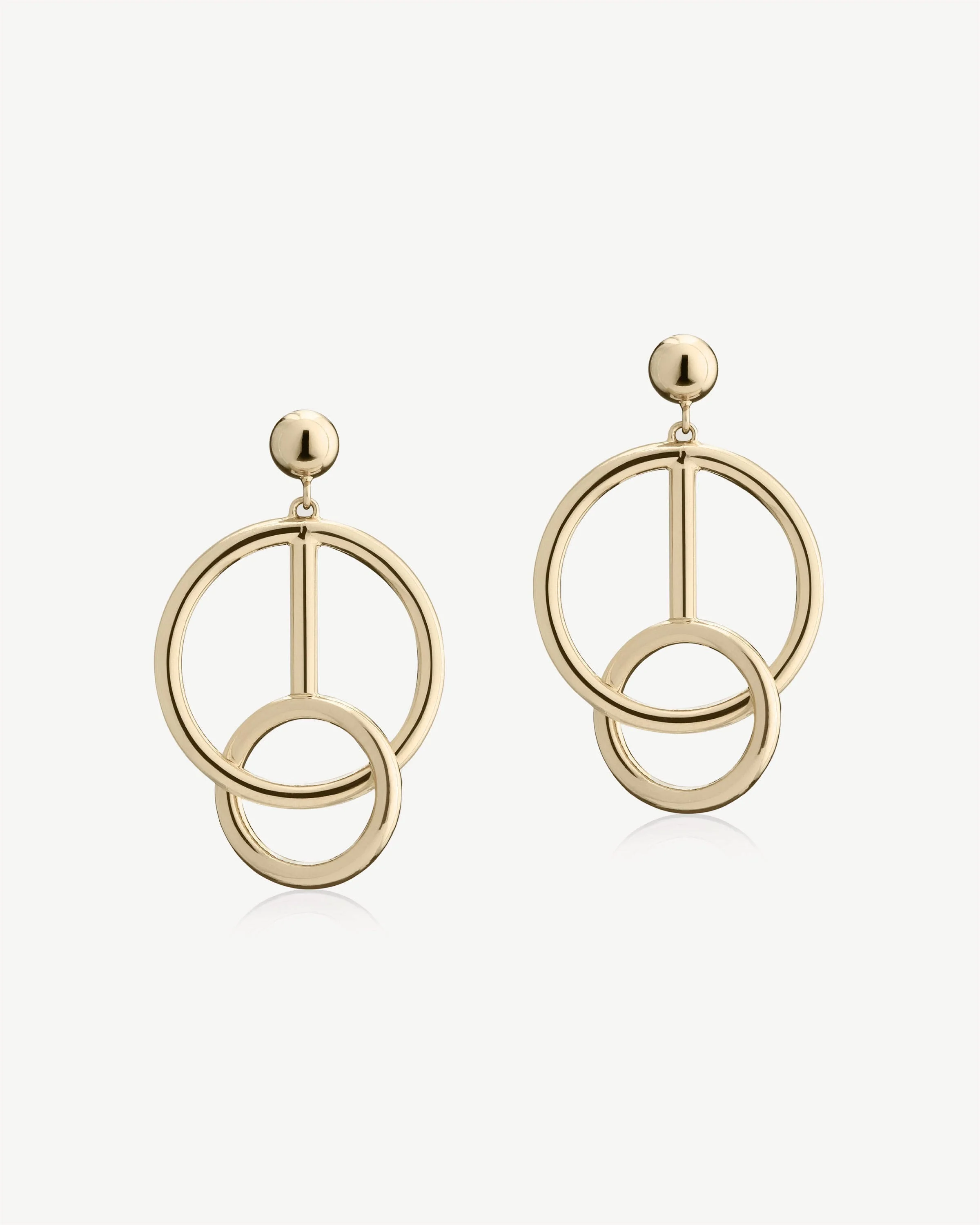 Music Bar Hoop Earrings - 22 Carat Gold Gilded