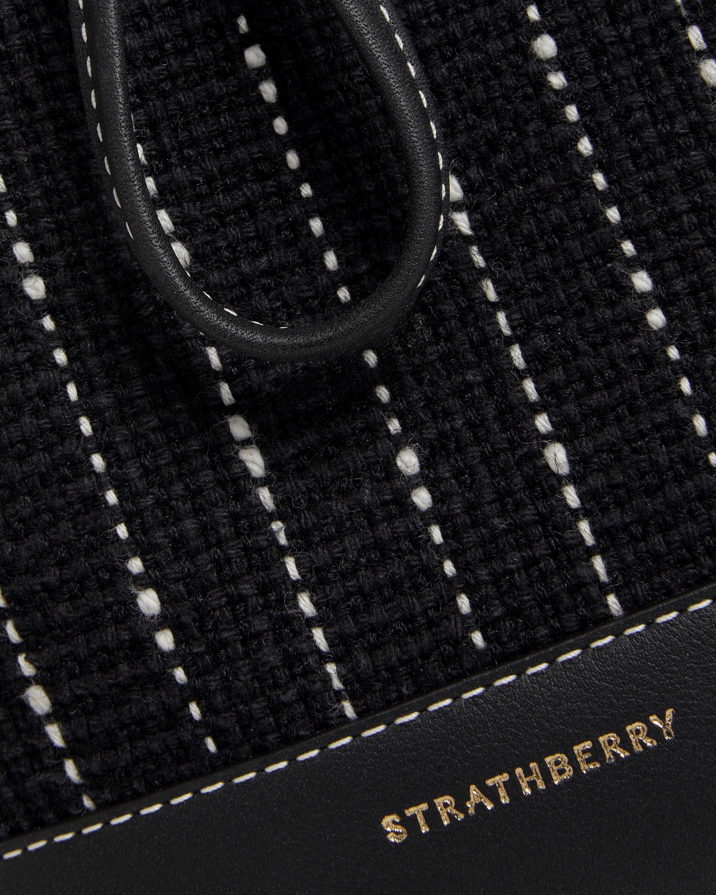 Osette Midi Pouch - Black Tweed