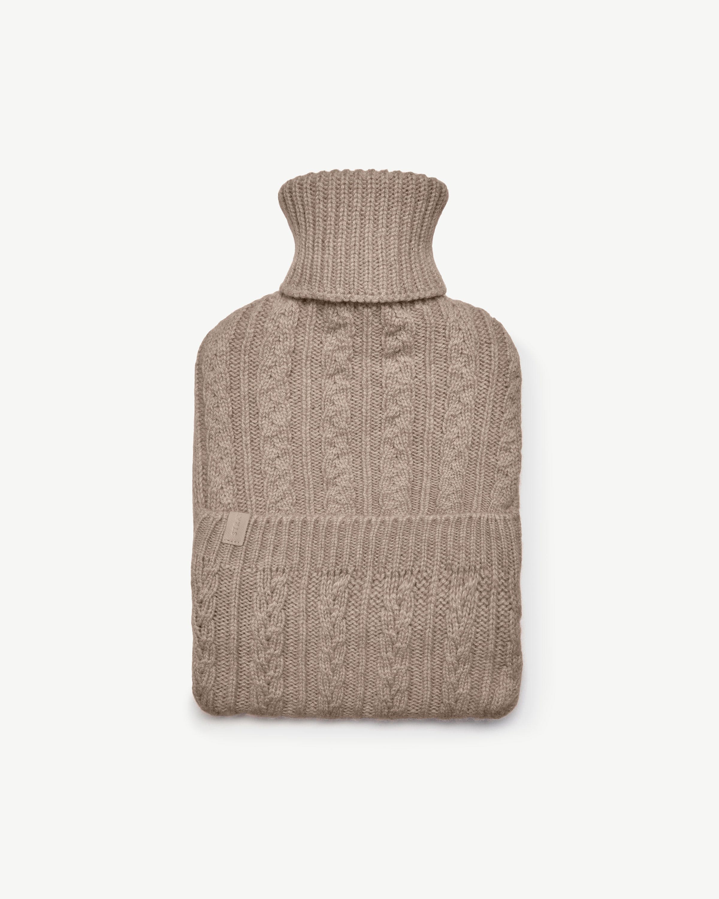 Glow Hot Water Bottle Cover - Oat Cable Knit