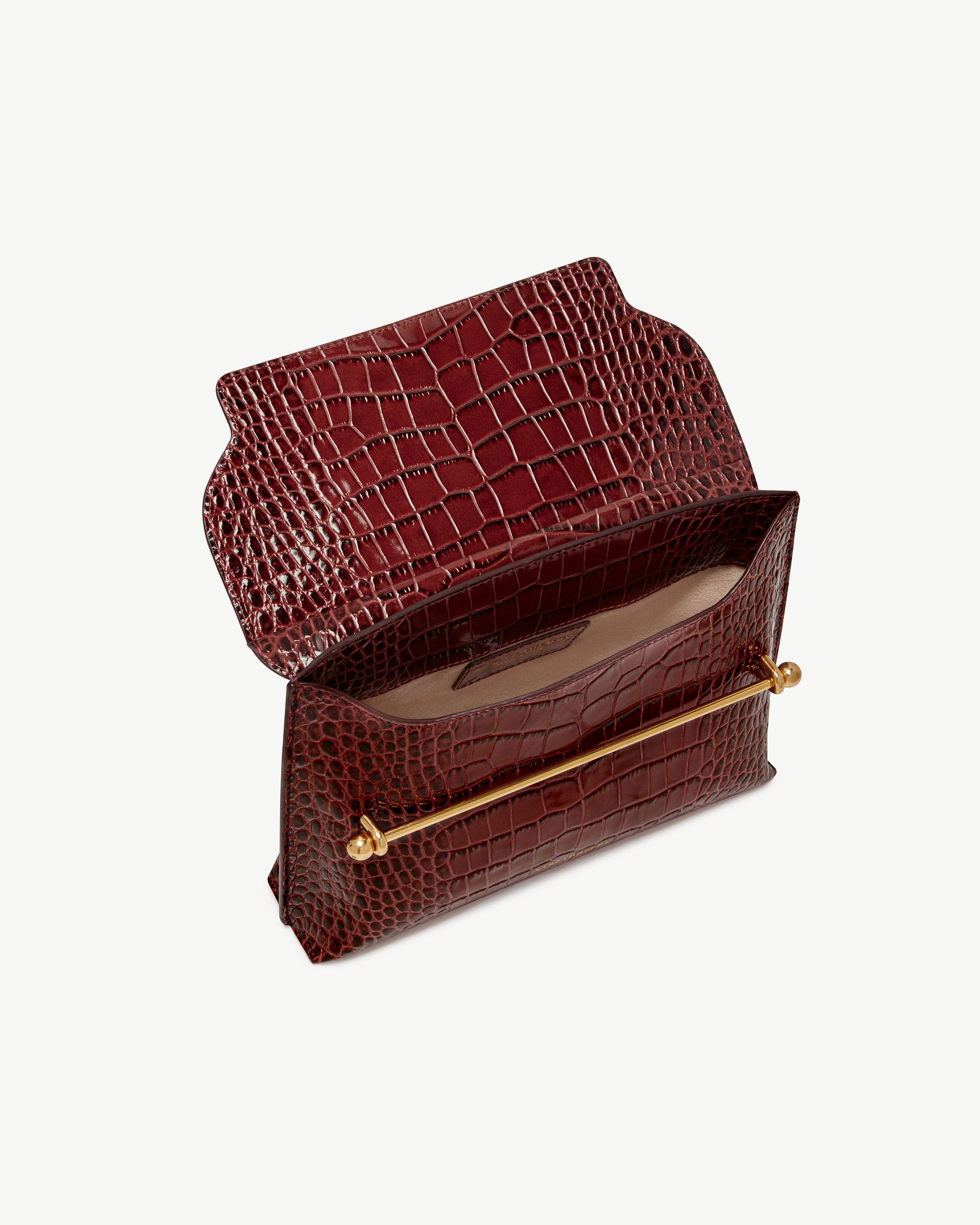 Stylist - Croc-Embossed Leather Oxblood