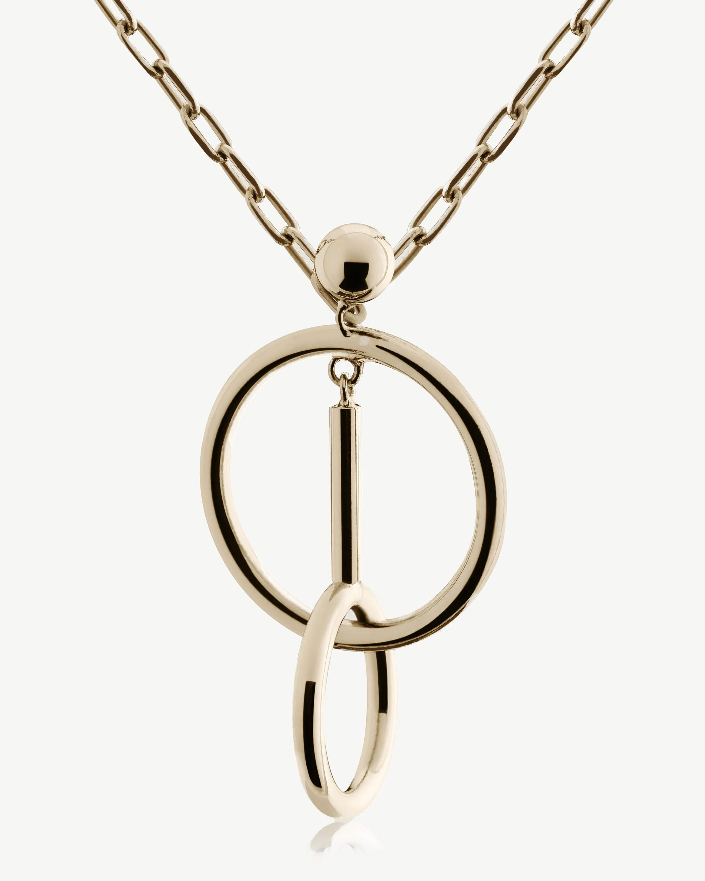 Music Bar Hoop Pendant - 22 Carat Gold Gilded