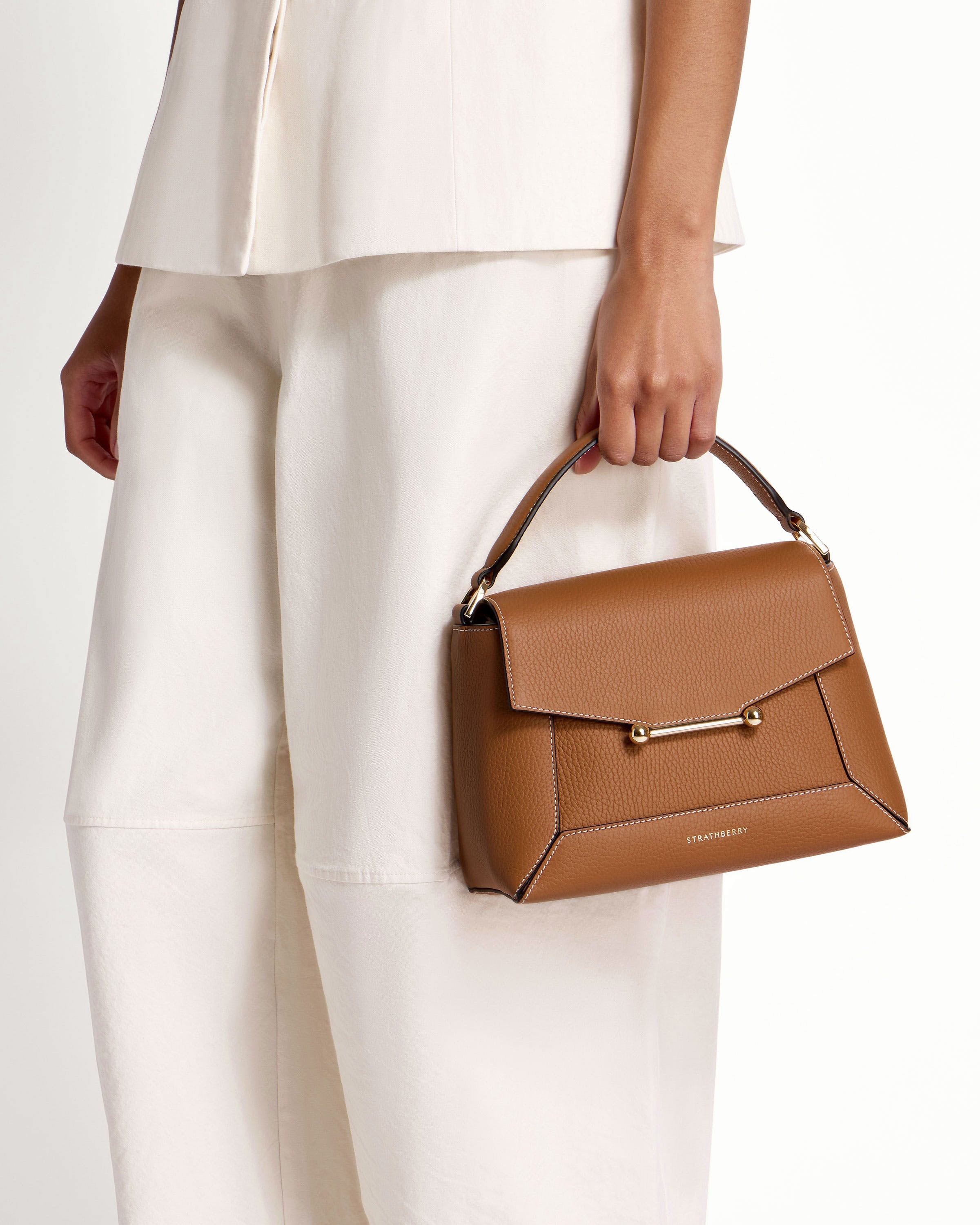 Mosaic Bag - Tan with Vanilla Stitch