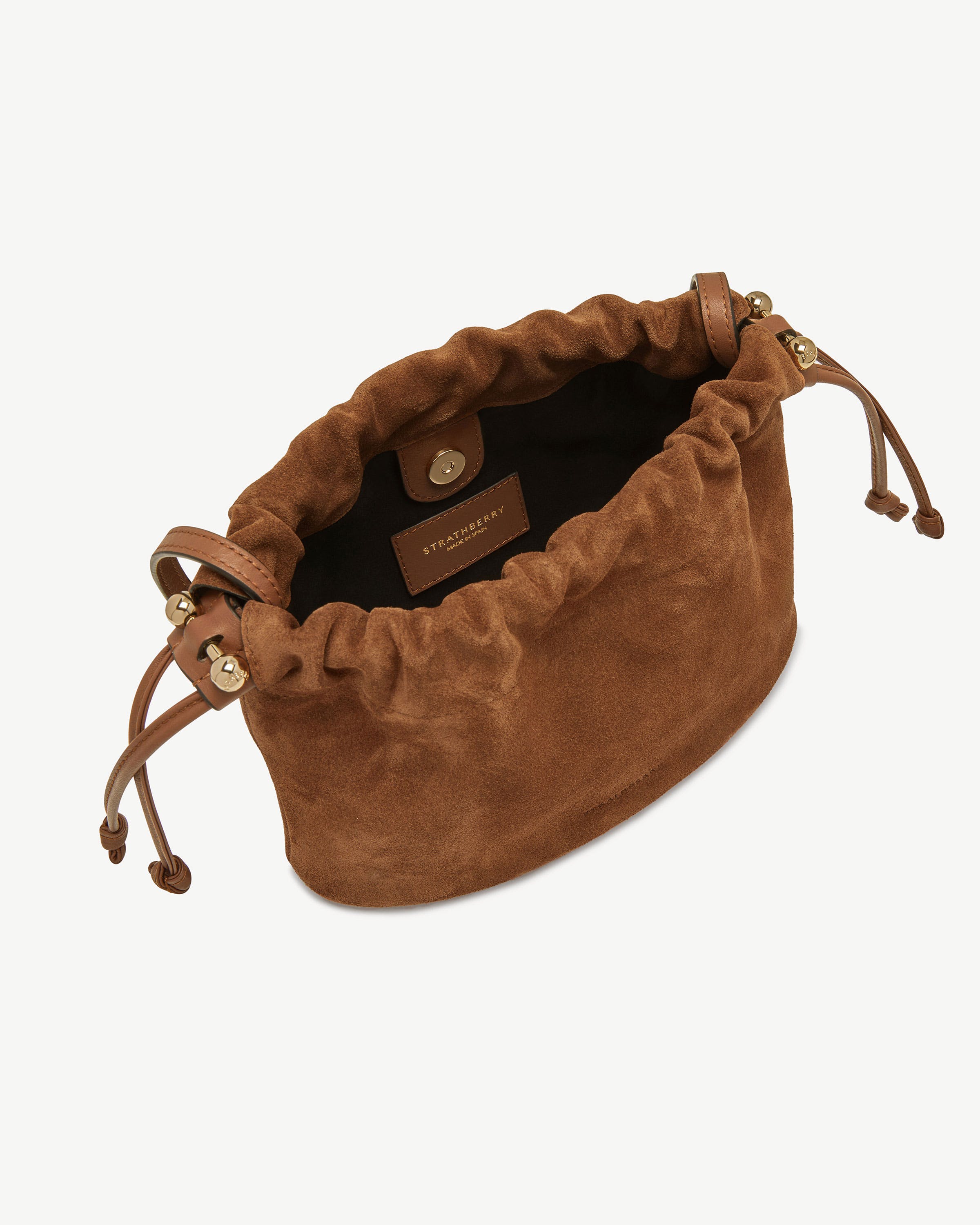 Charlotte Drawstring - Tan Suede