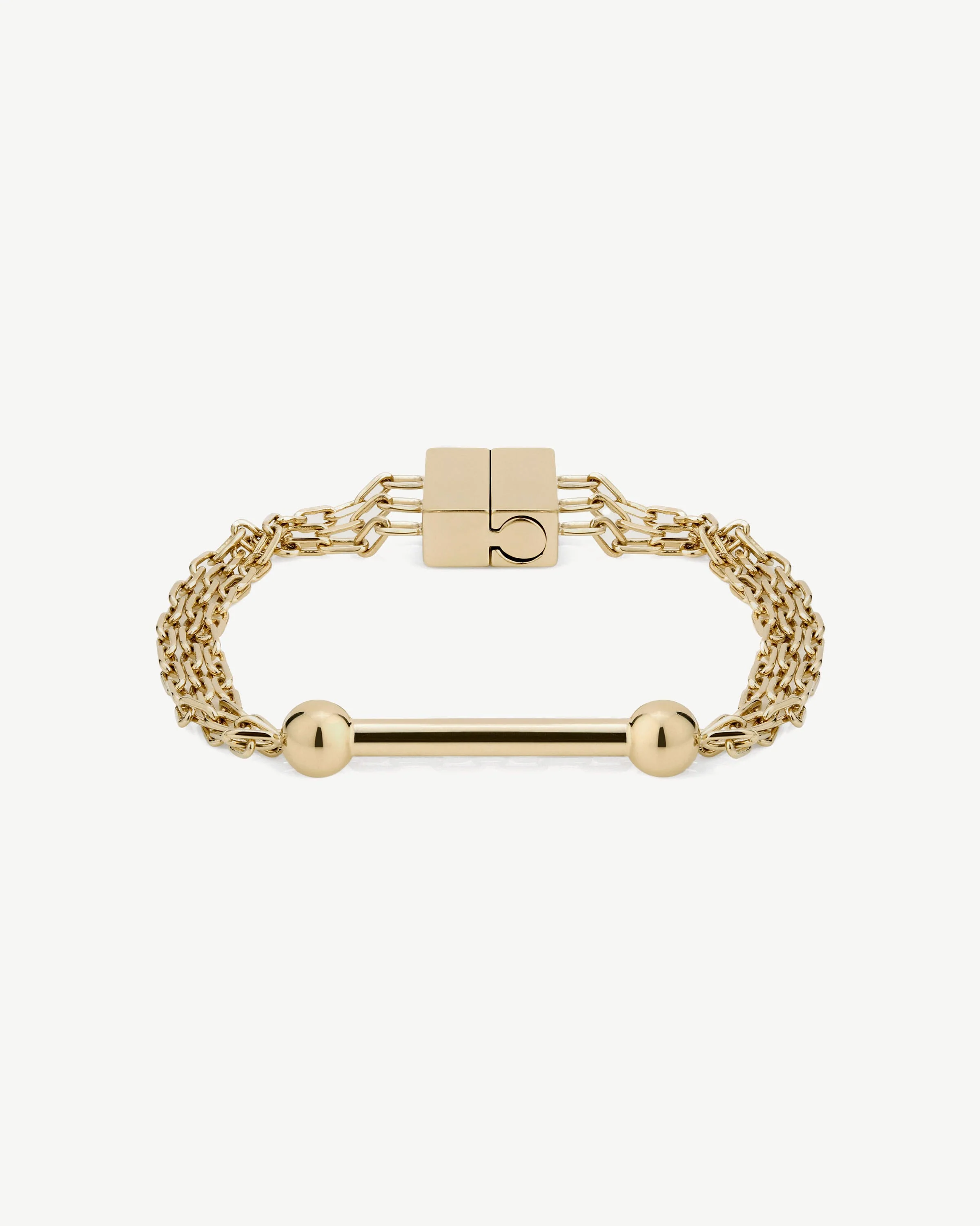 Music Bar Chain Bracelet (Small) - 22 Carat Gold Gilded