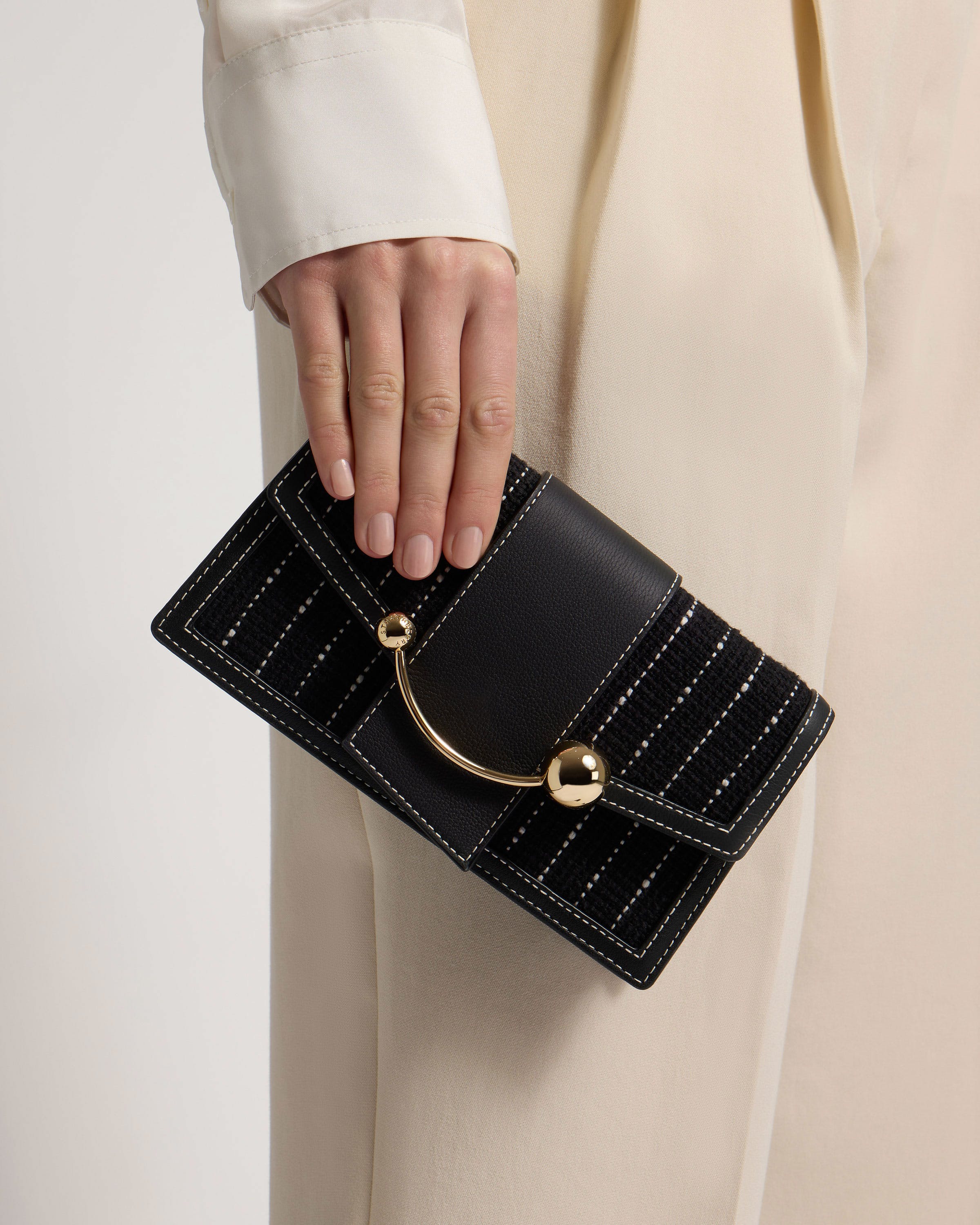 Crescent on a Chain - Black Tweed