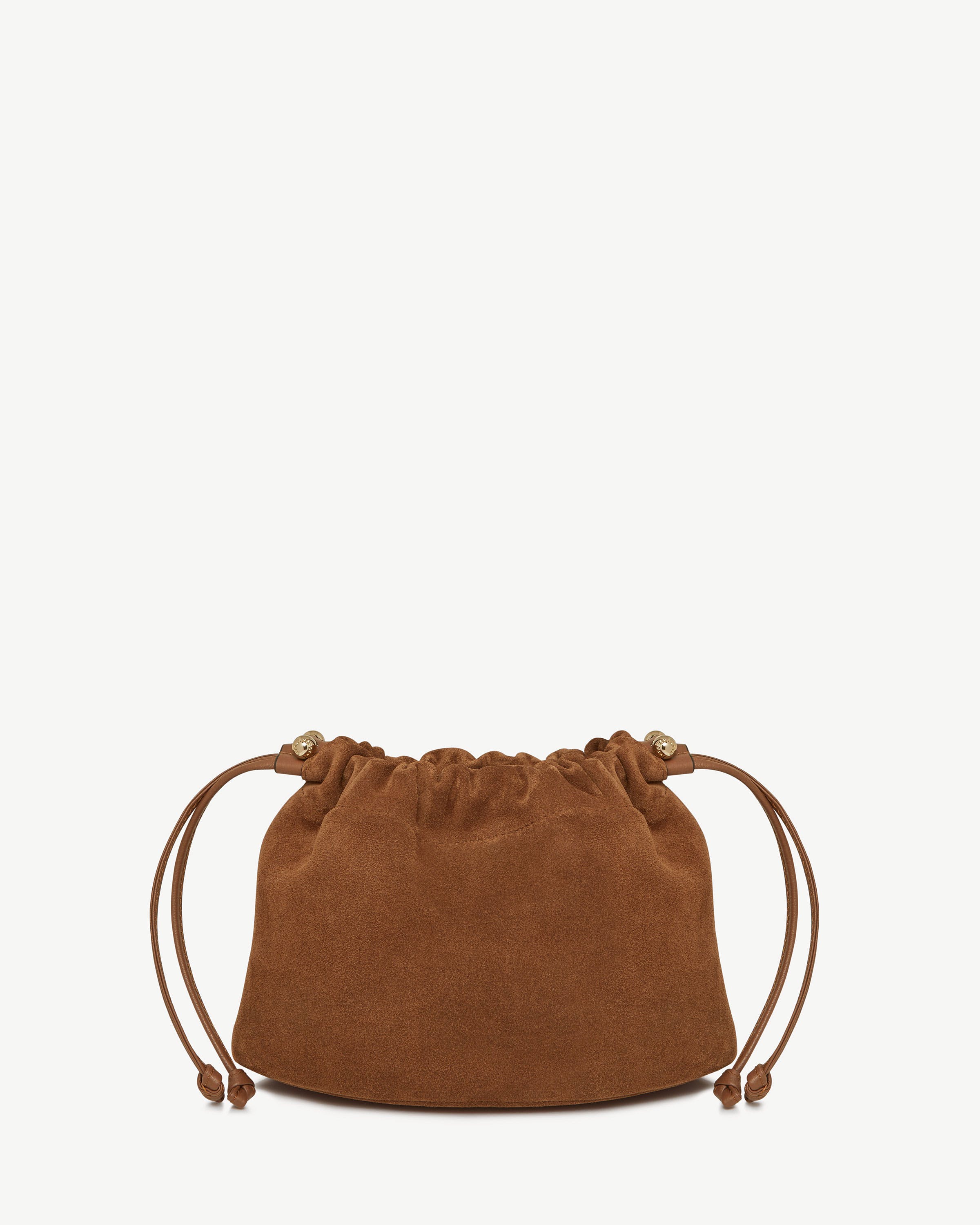 Charlotte Drawstring - Tan Suede