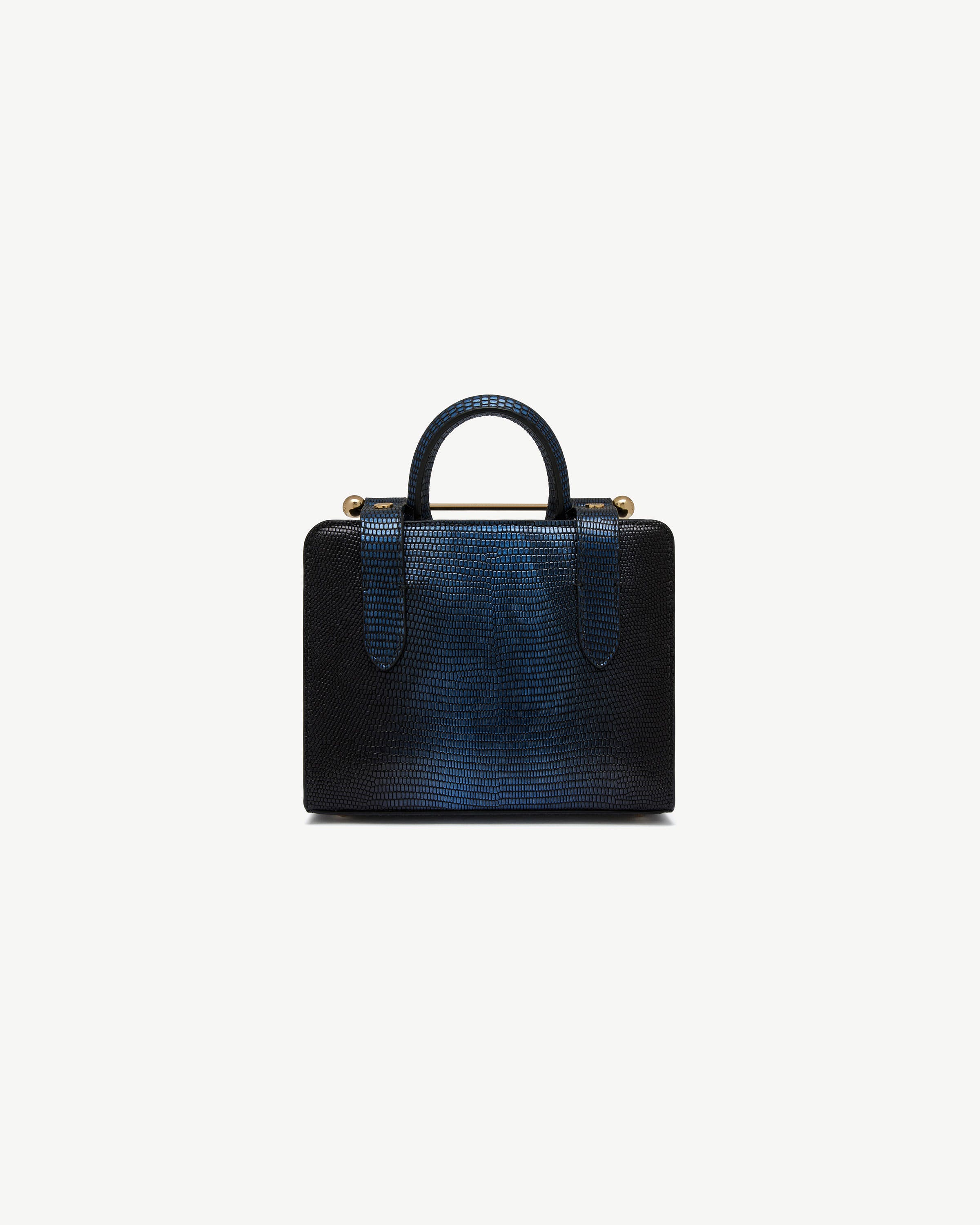 Nano Tote - Lizard-Embossed Leather Blue Ombré