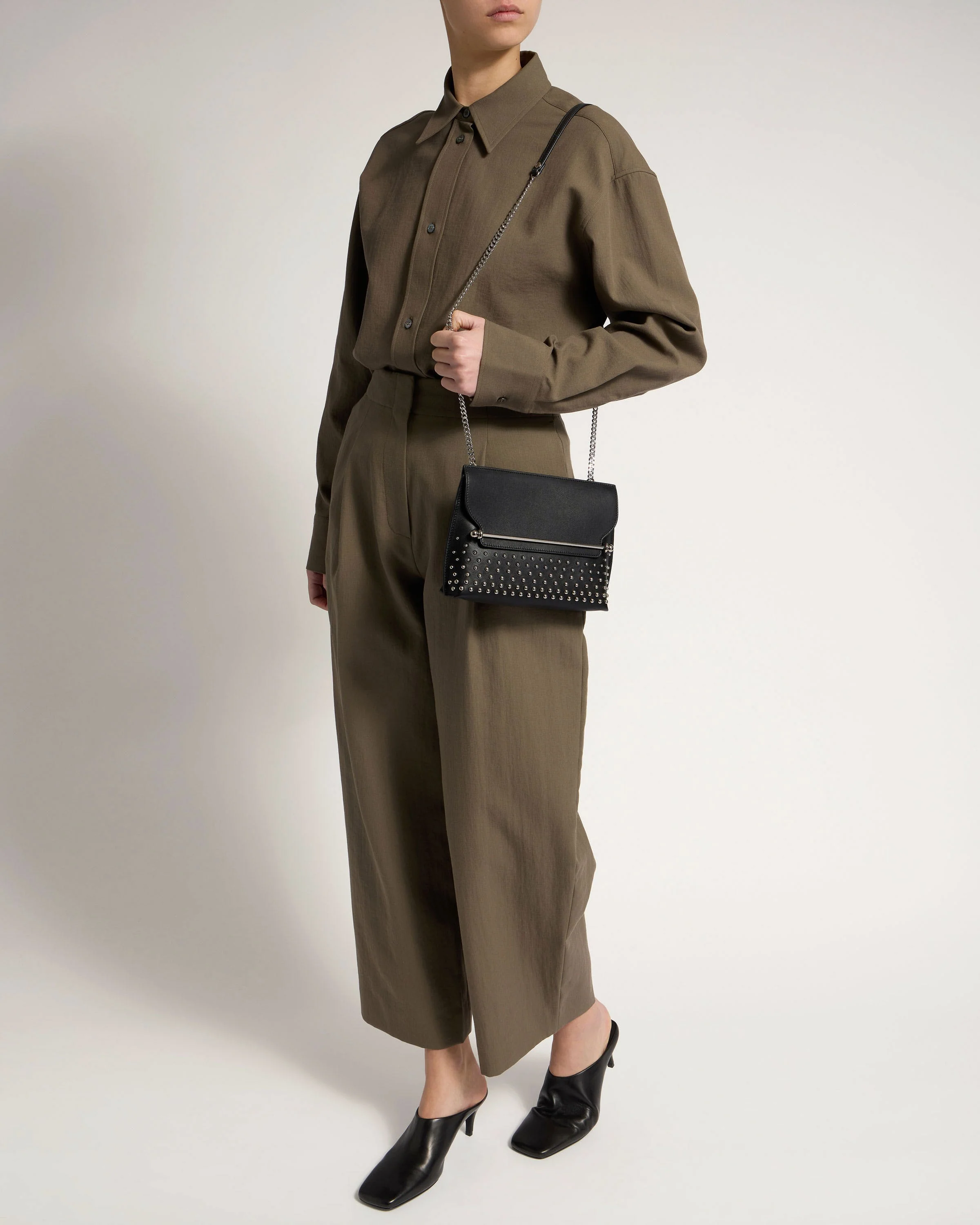 Stylist - Black Ombré Studded Leather