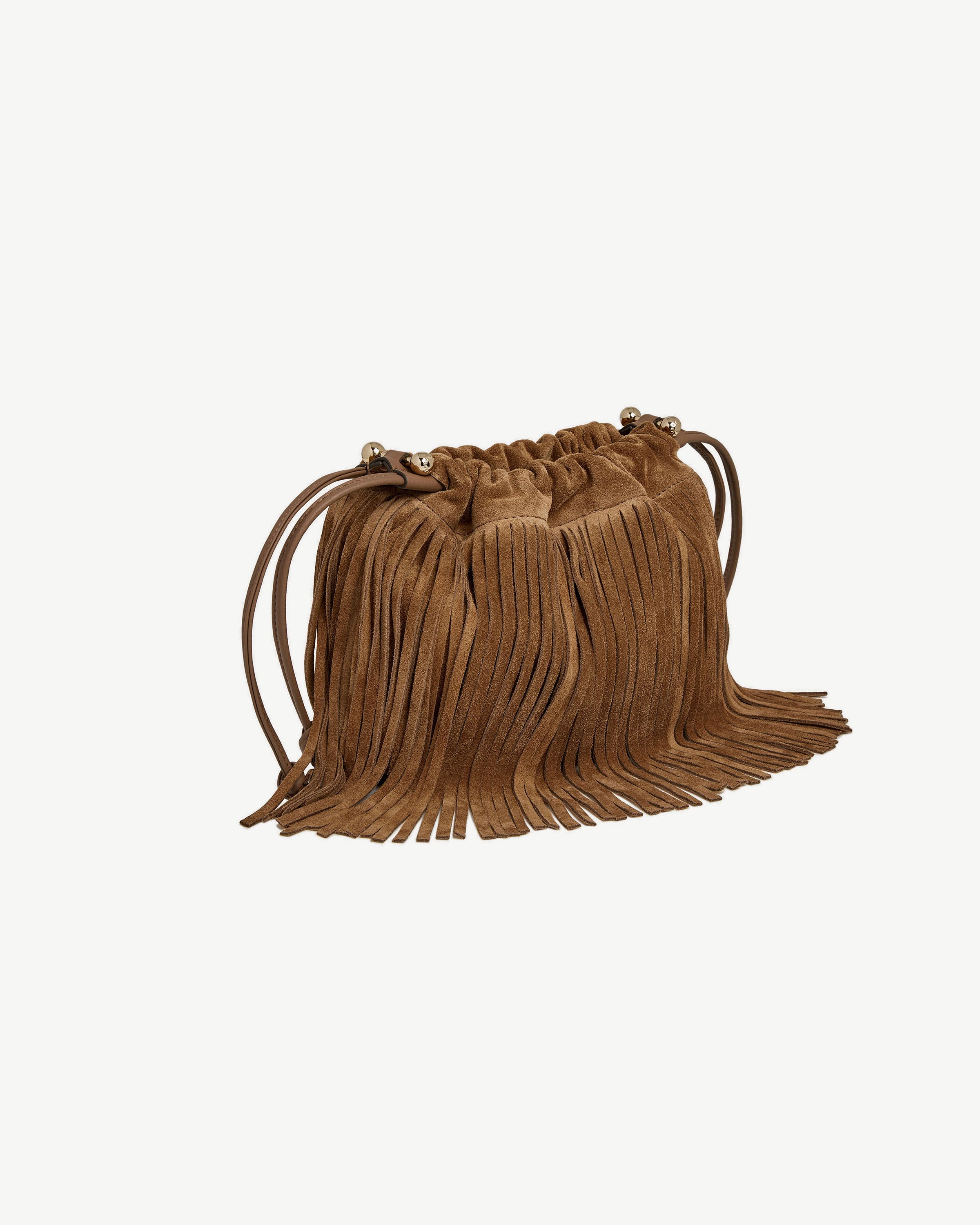 Charlotte Drawstring - Cinq a Sept Toffee Fringe