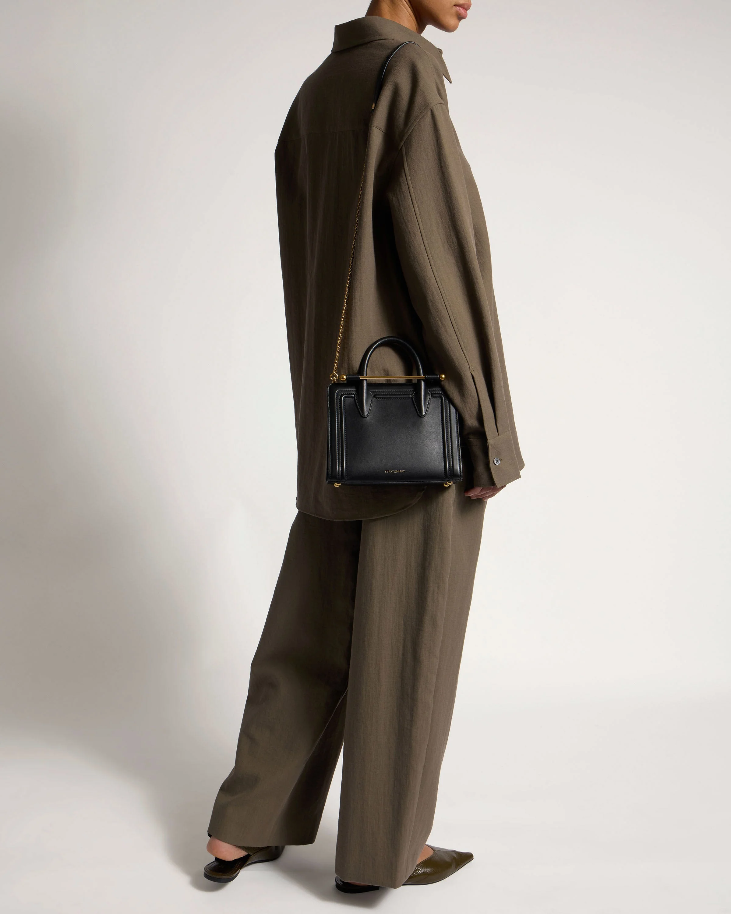 Mini Tote - Black Bombe Leather