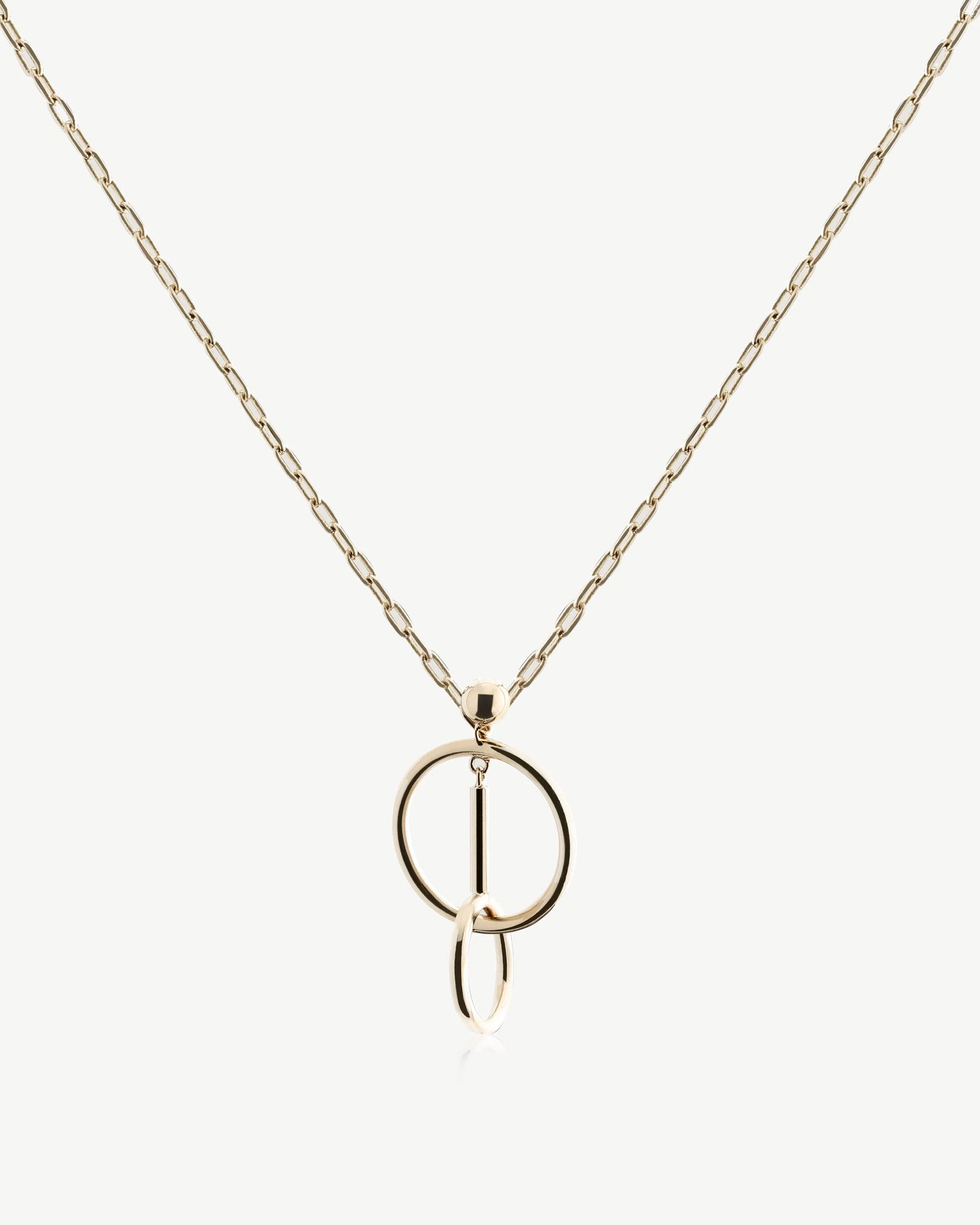 Music Bar Hoop Pendant - 22 Carat Gold Gilded