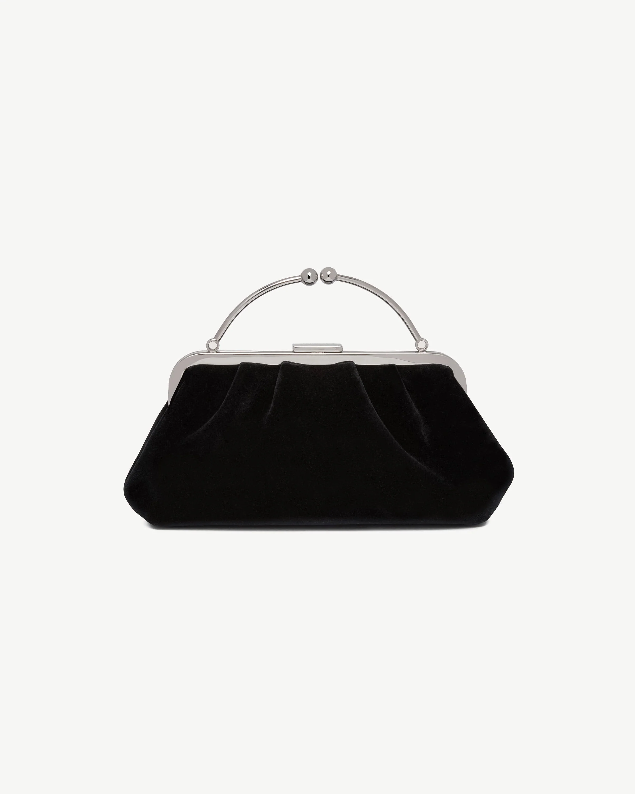 Frame Clutch - Cinq a Sept Black Embroidered Velvet