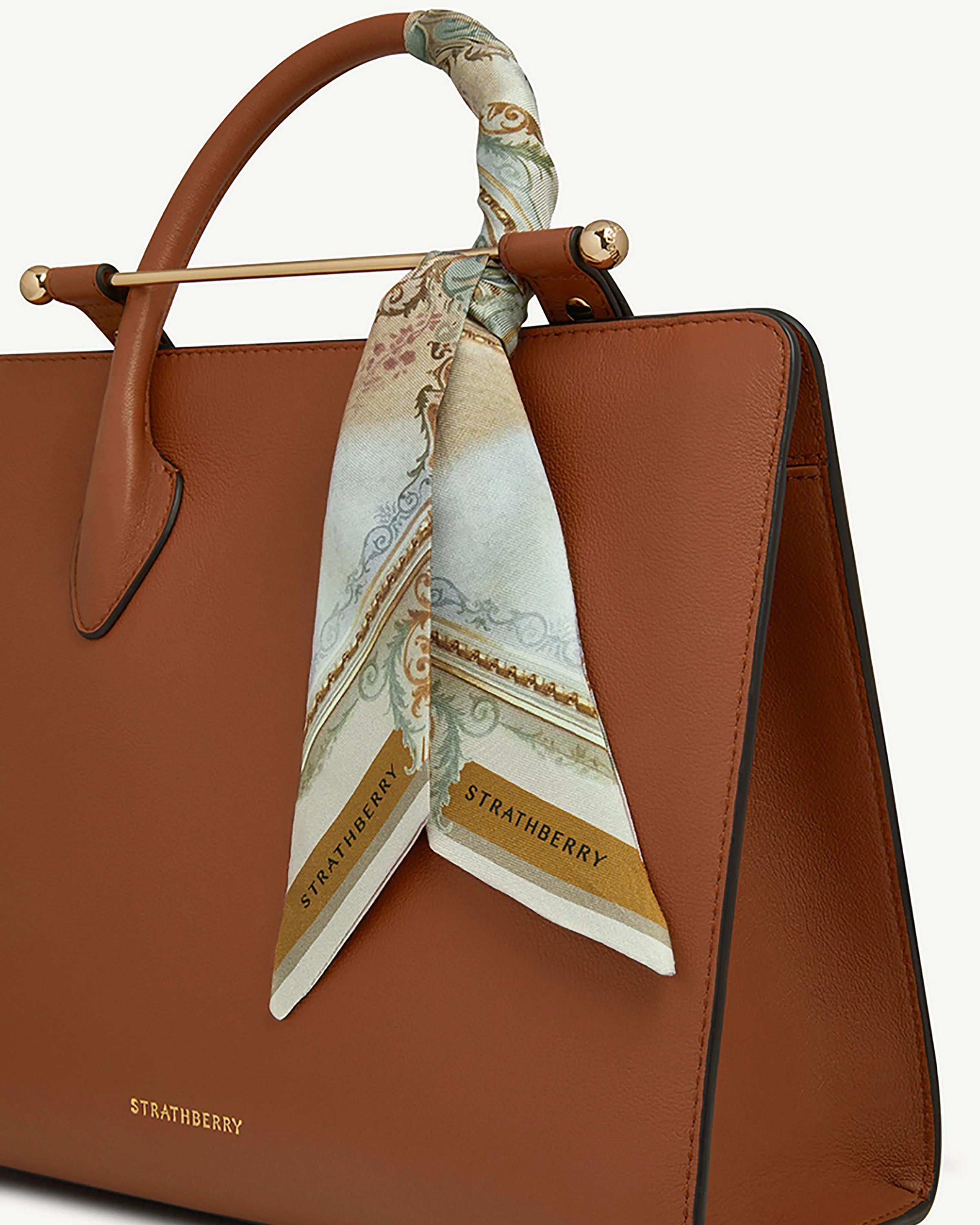 Silk Skinny Scarf - Pink Baroque Print