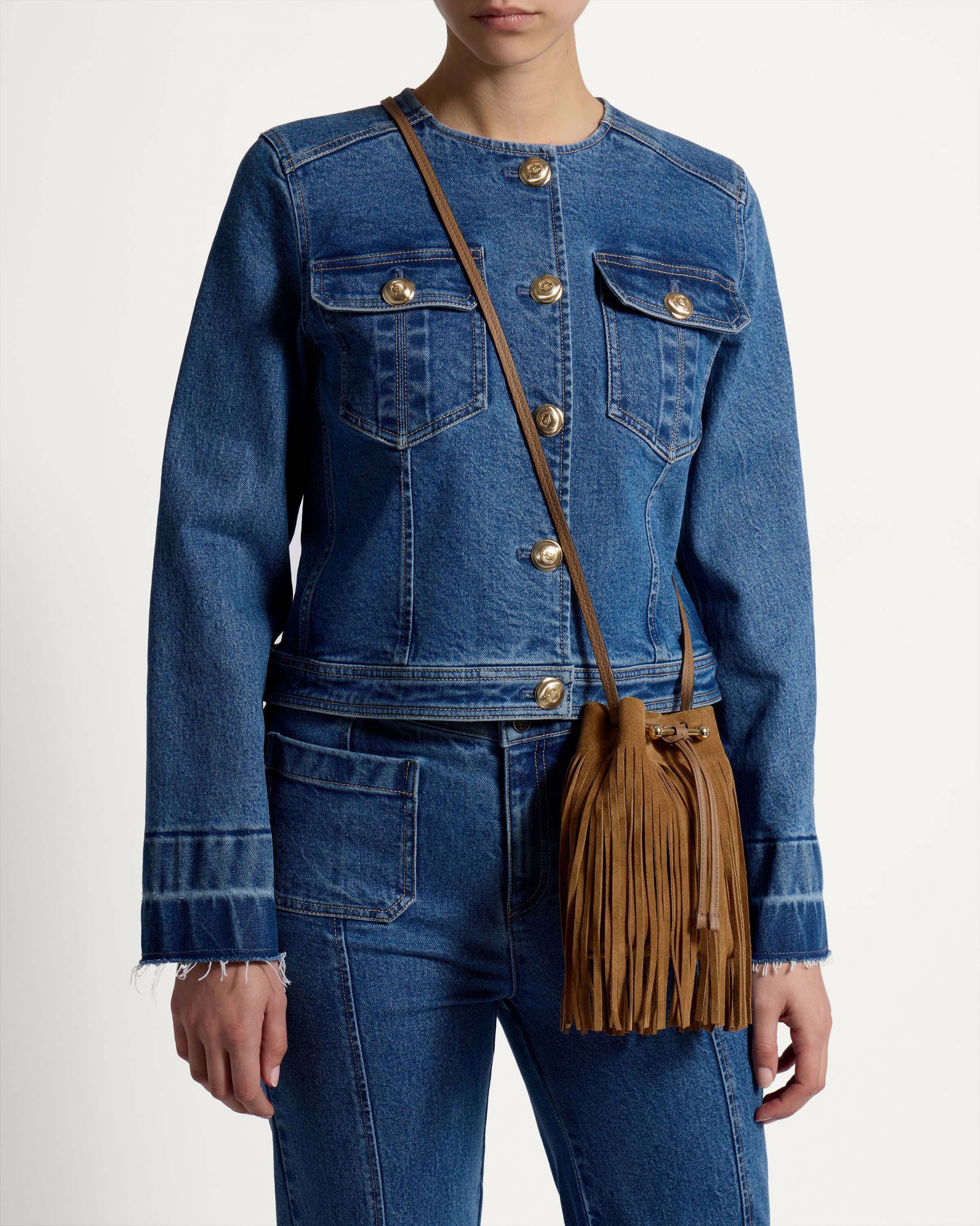 Osette Midi Pouch - Cinq a Sept Toffee Fringe