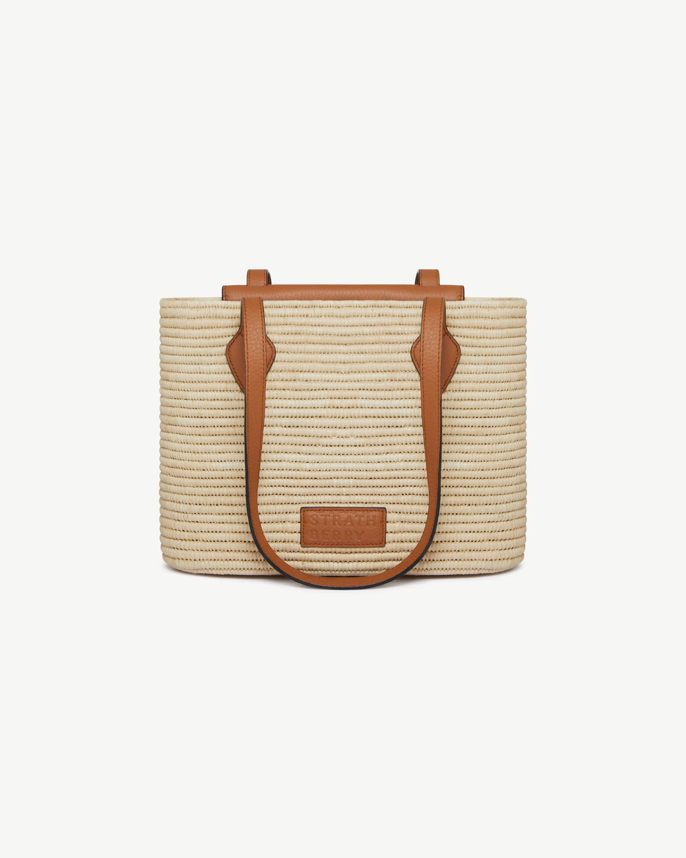 The Strathberry Basket (Small) - Raffia/Leather Tan